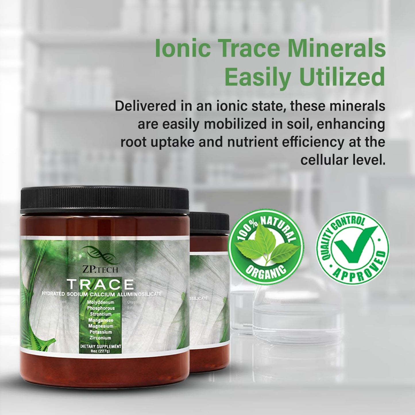 ZP.TECH Trace Azomite Mineral Powder 8 Ounces