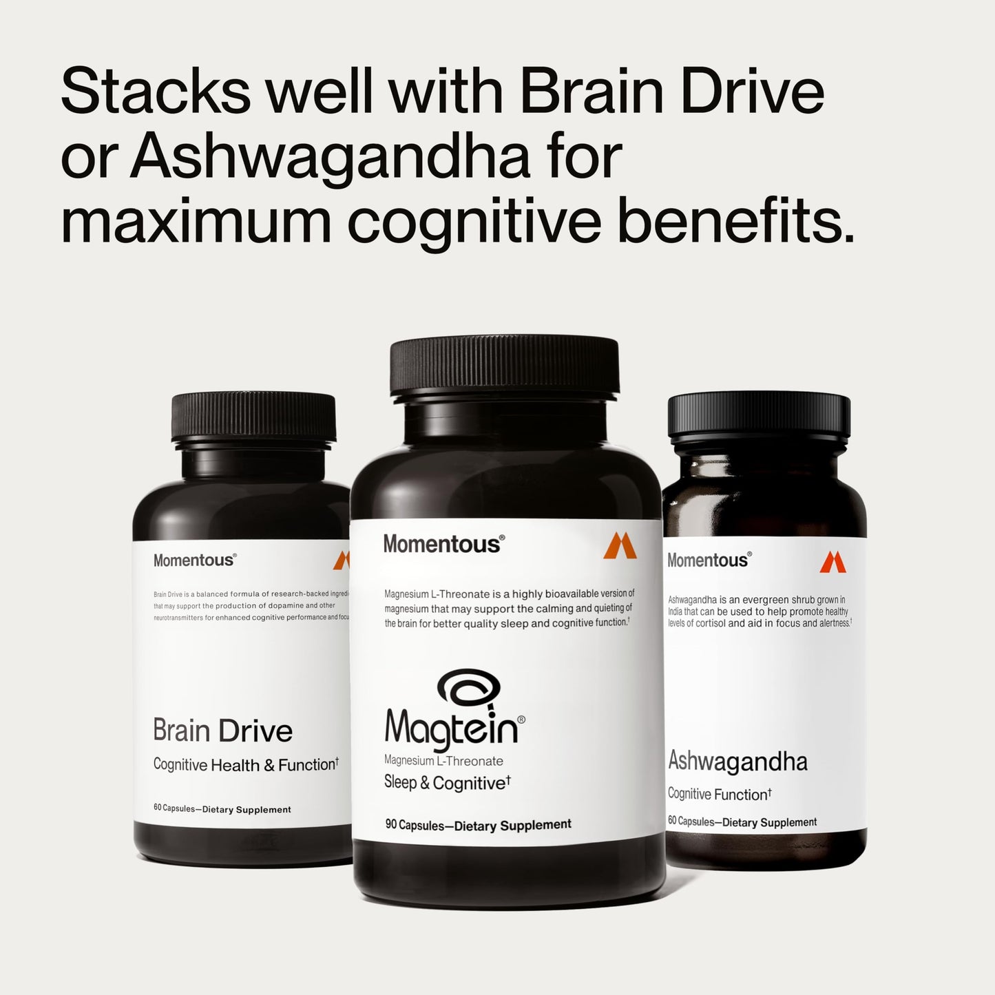 Momentous Magtein Magnesium L-Threonate Capsules 30 Count