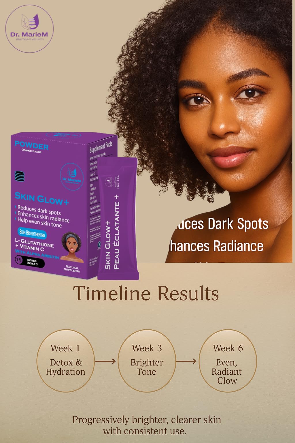 Dr. MarieM Skin Glow+ Brightening Powder 15