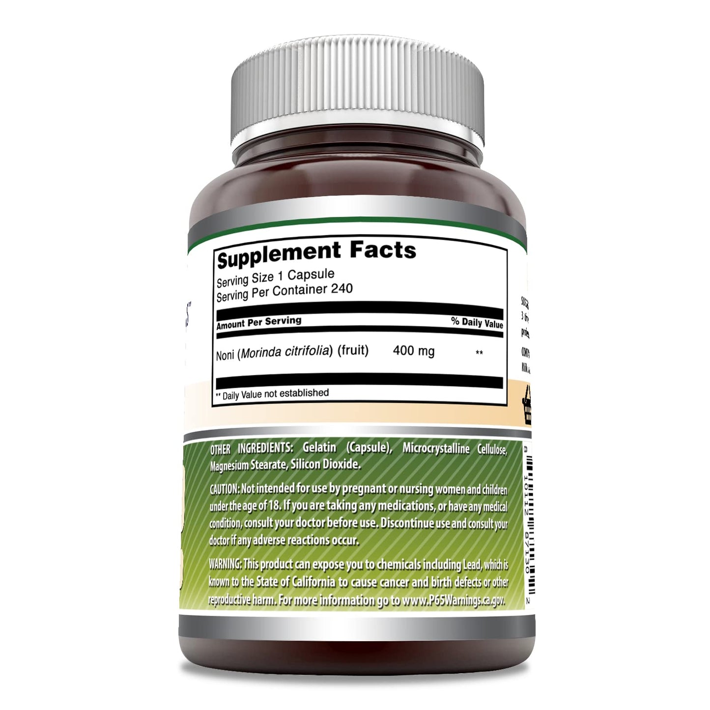 Amazing Nutrition Noni 400 mg per Serving Capsules, 240 Capsules