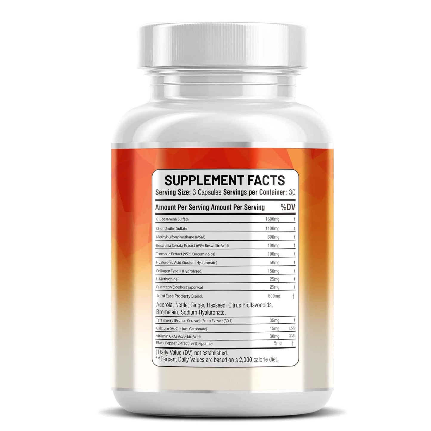 Kun Shafi Glucosamine Chondroitin MSM Supplement Capsules 90 Count
