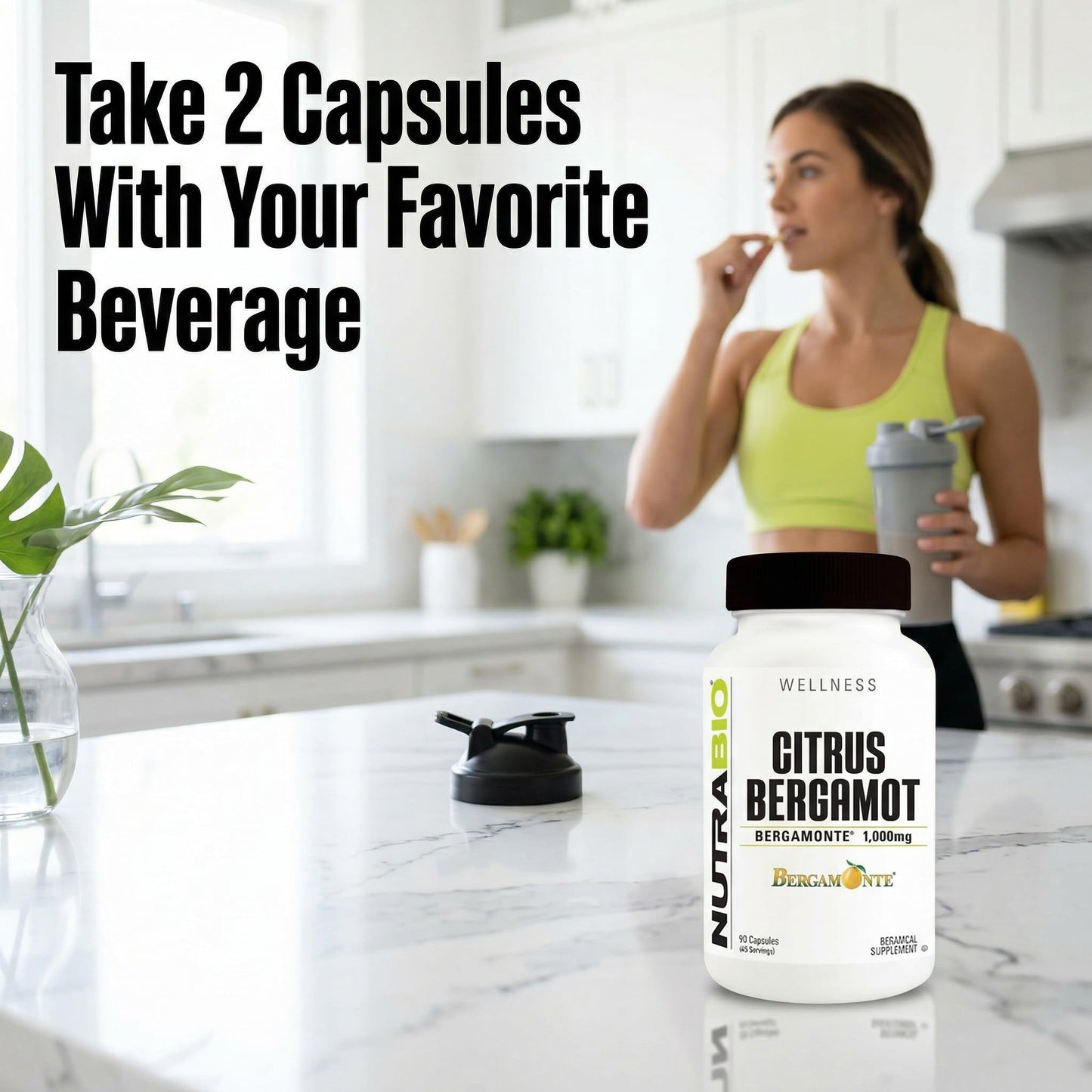 NutraBio Citrus Bergamot Bergamonte Extract Capsules 90 Count