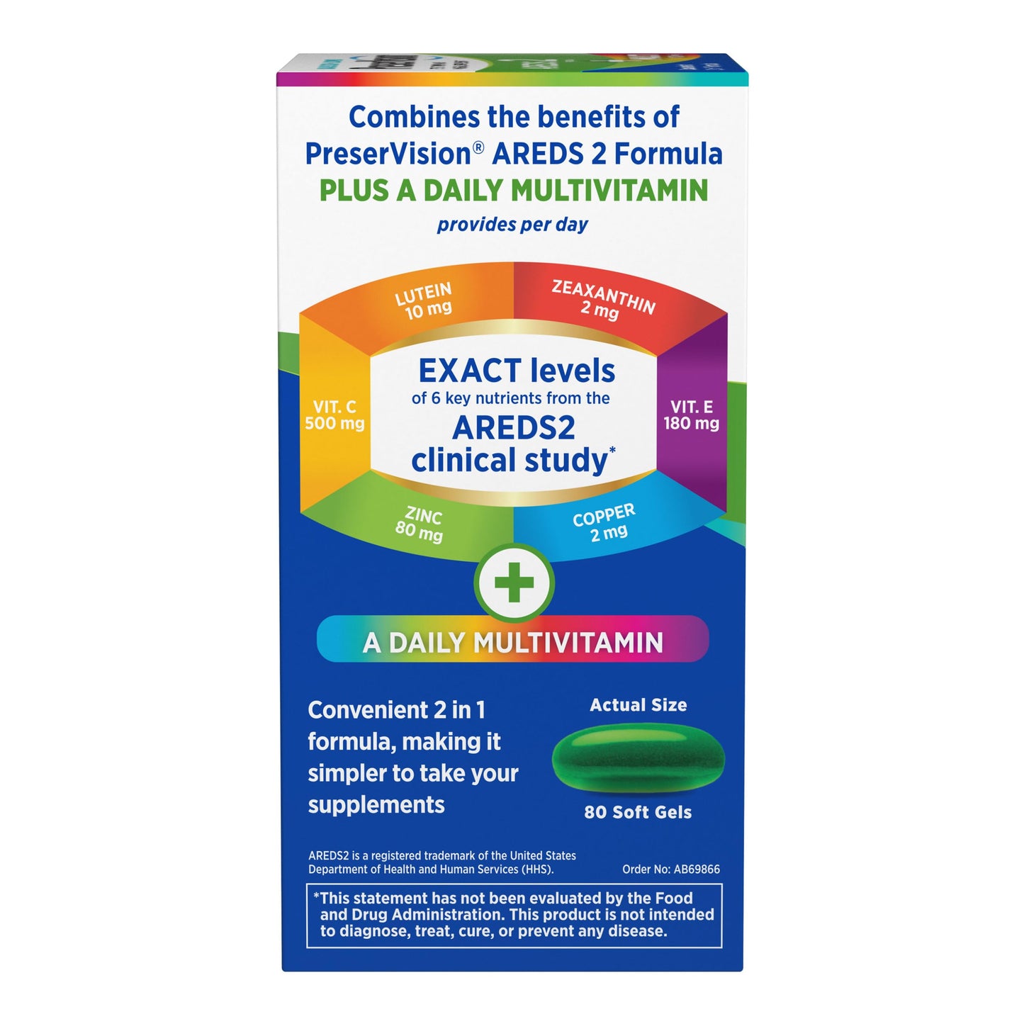 PreserVision AREDS 2 + Multivitamin Softgels, 160 Softgels
