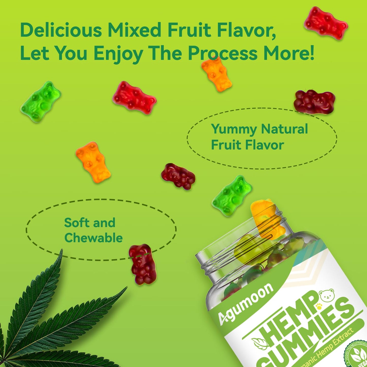 Agumoon Hemp Gummies Gummy 180 Count
