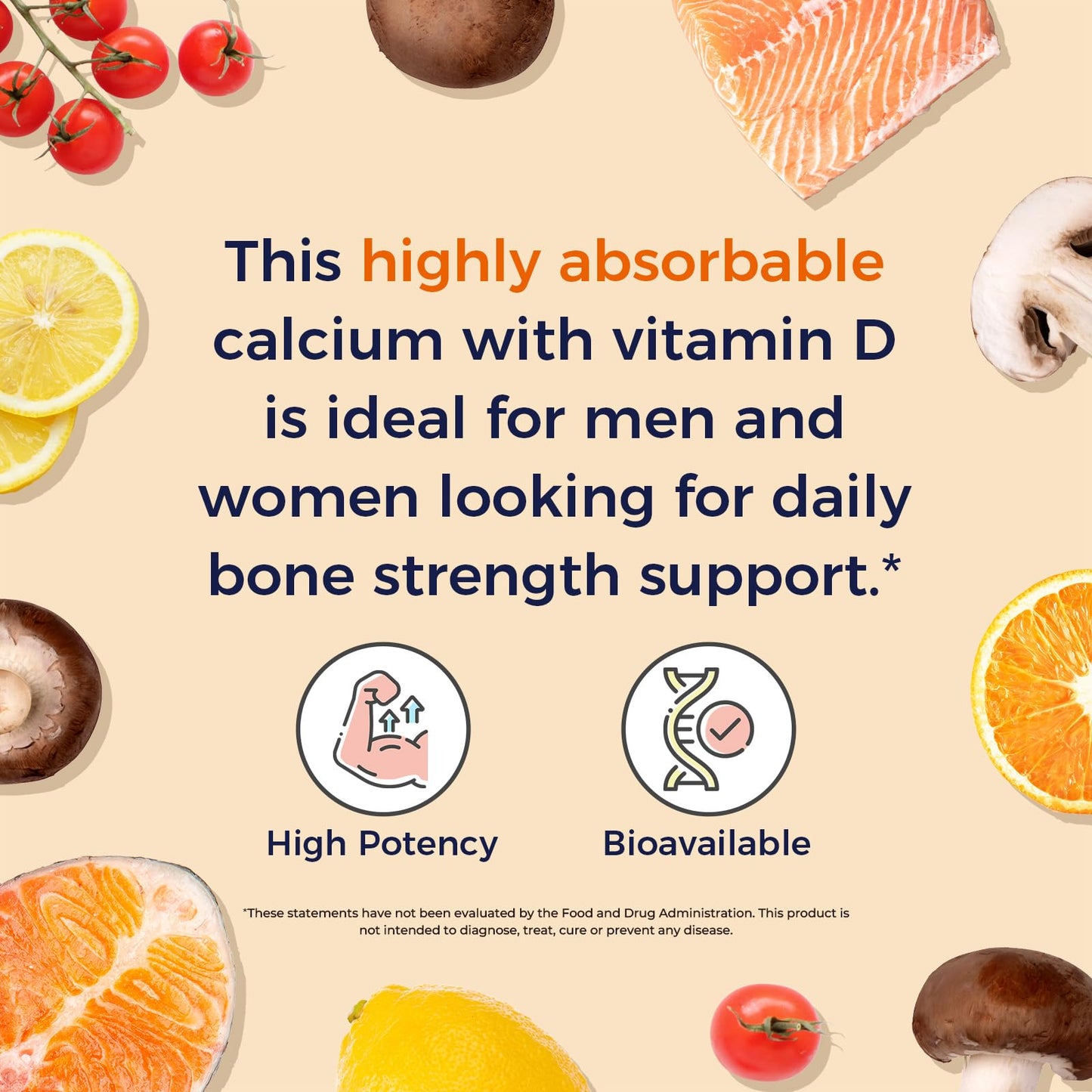 Vitalitown Calcium 1200 mg with Vitamin D3 5000 IU Tablet, 120 Tablets