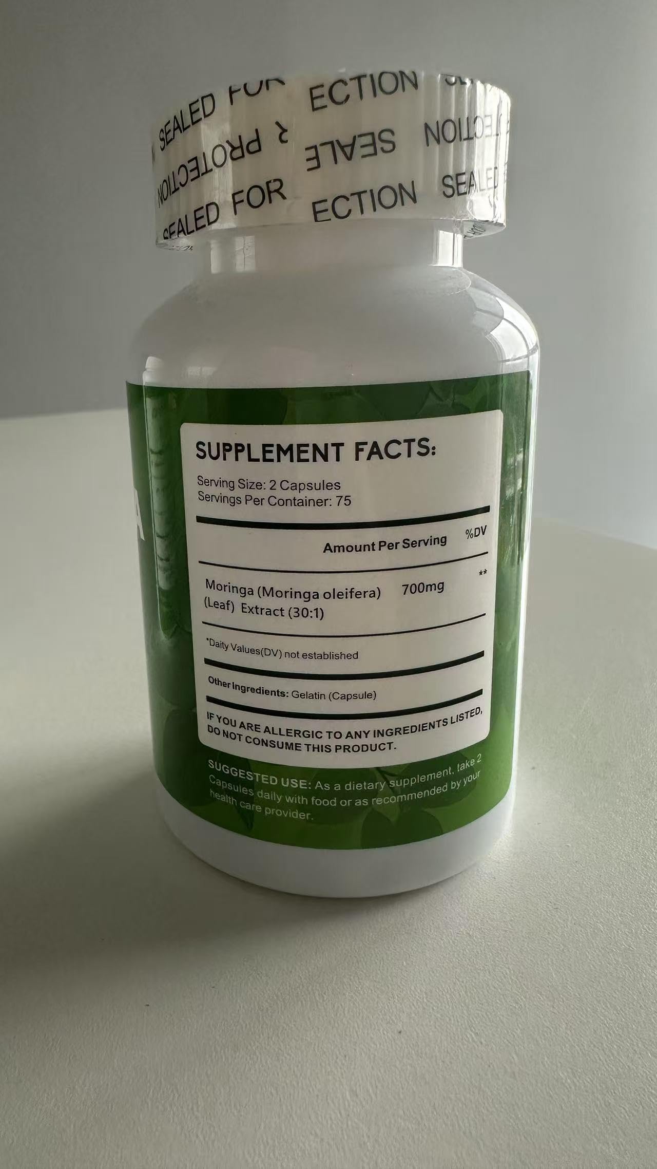 Zhibenon Moringa Oleifera Extract 700mg Capsule, 150 Count