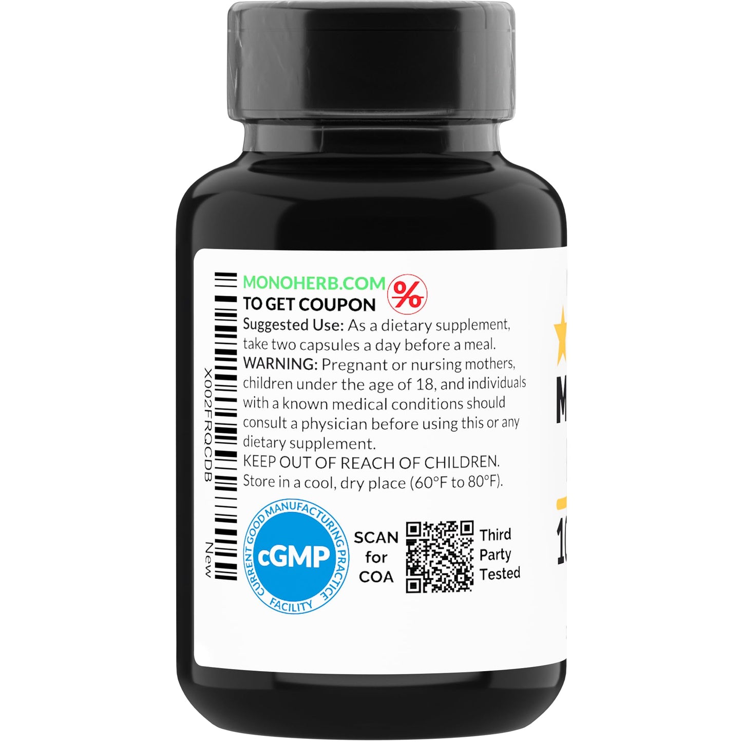 MONOHERB Manjistha 1000 mg Capsules, 90 Count