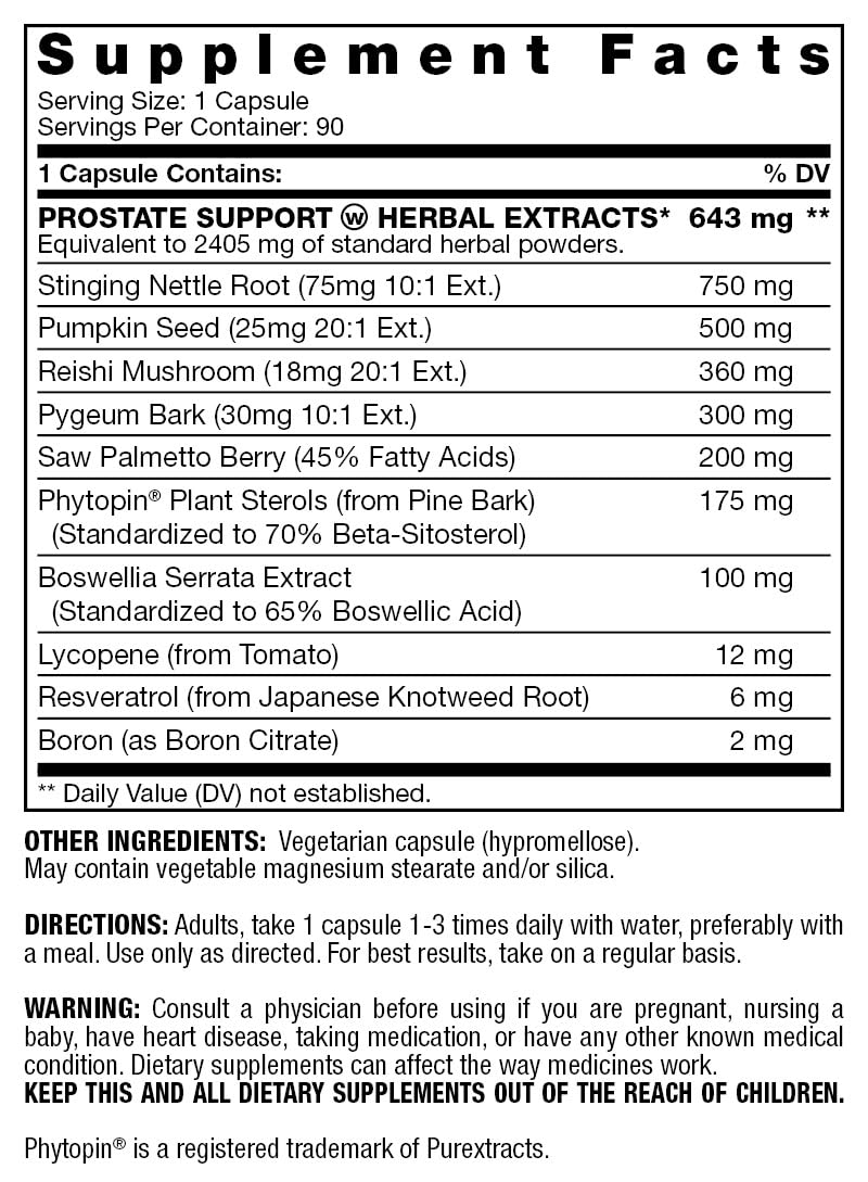 Fresh Start Prostate Support 3X Strength with Beta Sitosterol, Saw Palmetto, Nettle & Pygeum Bark Extracts Capsules 90 Count