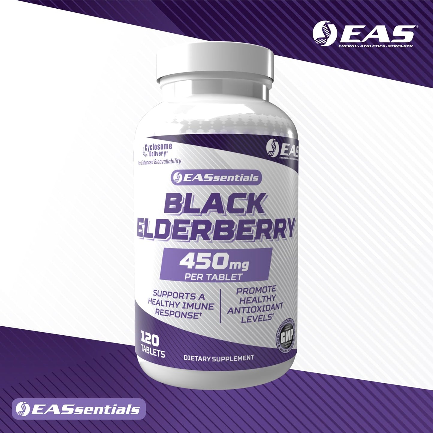 Experimental and Applied Sciences EAS Black Elderberry 450mg Tablets 120