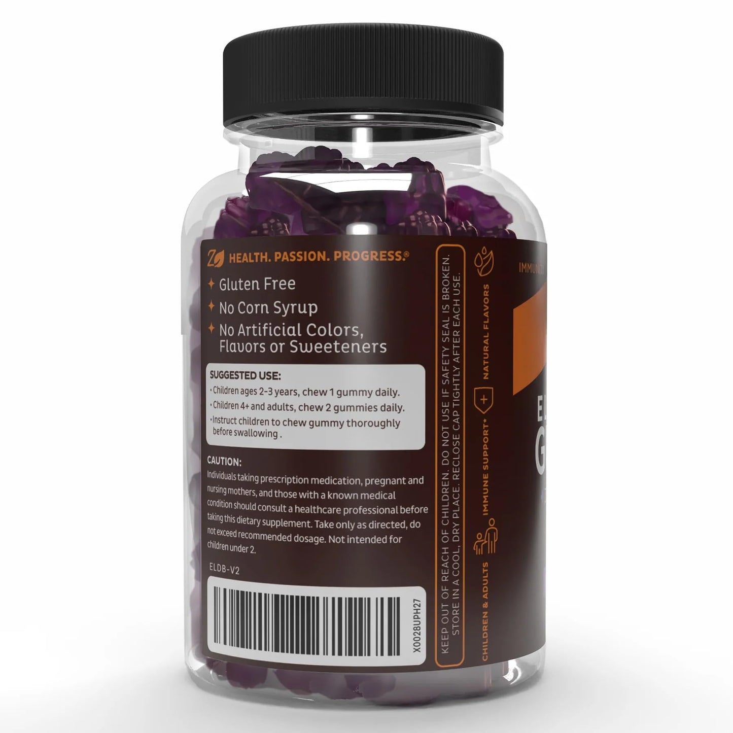 Zeal Naturals Sambucus Elderberry Gummies with Zinc and Vitamin C, 60 Count