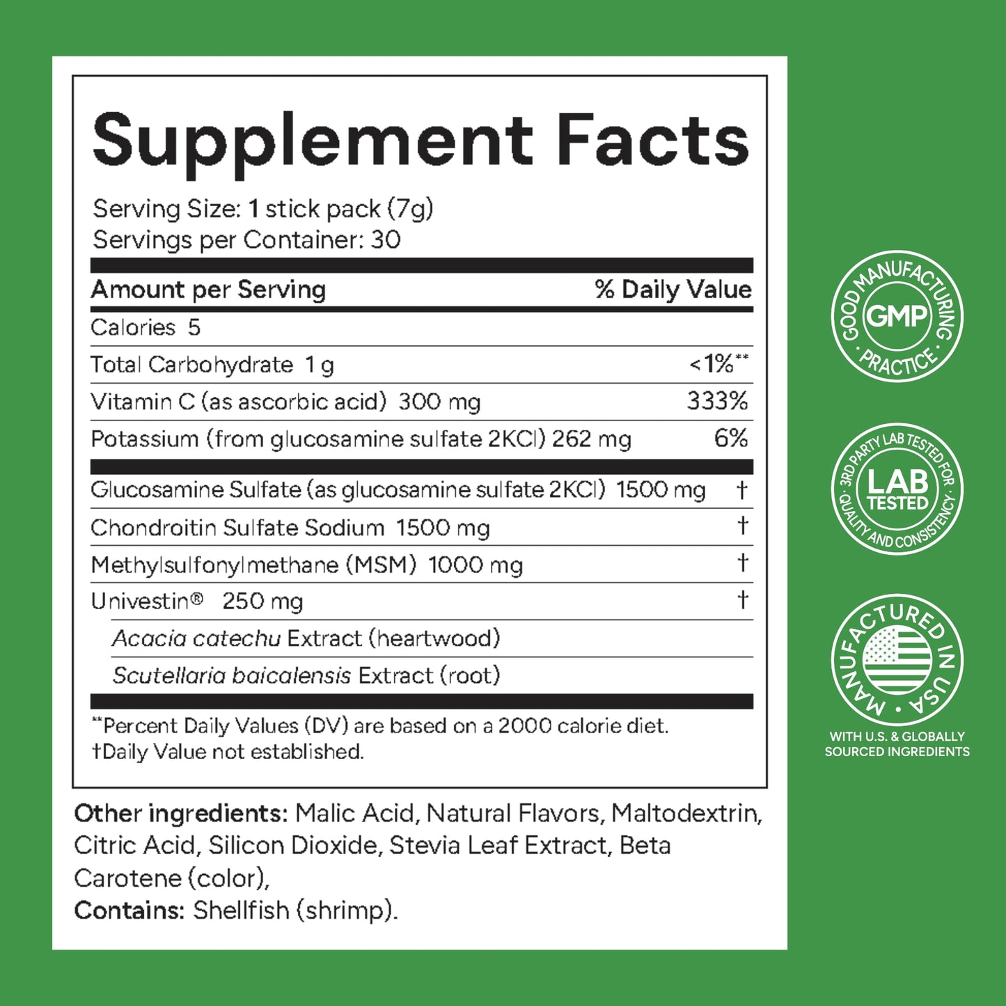 Univera Glucosamine, Chondroitin, MSM and Univestin All-in-One Joint Support Powder 7.4 oz