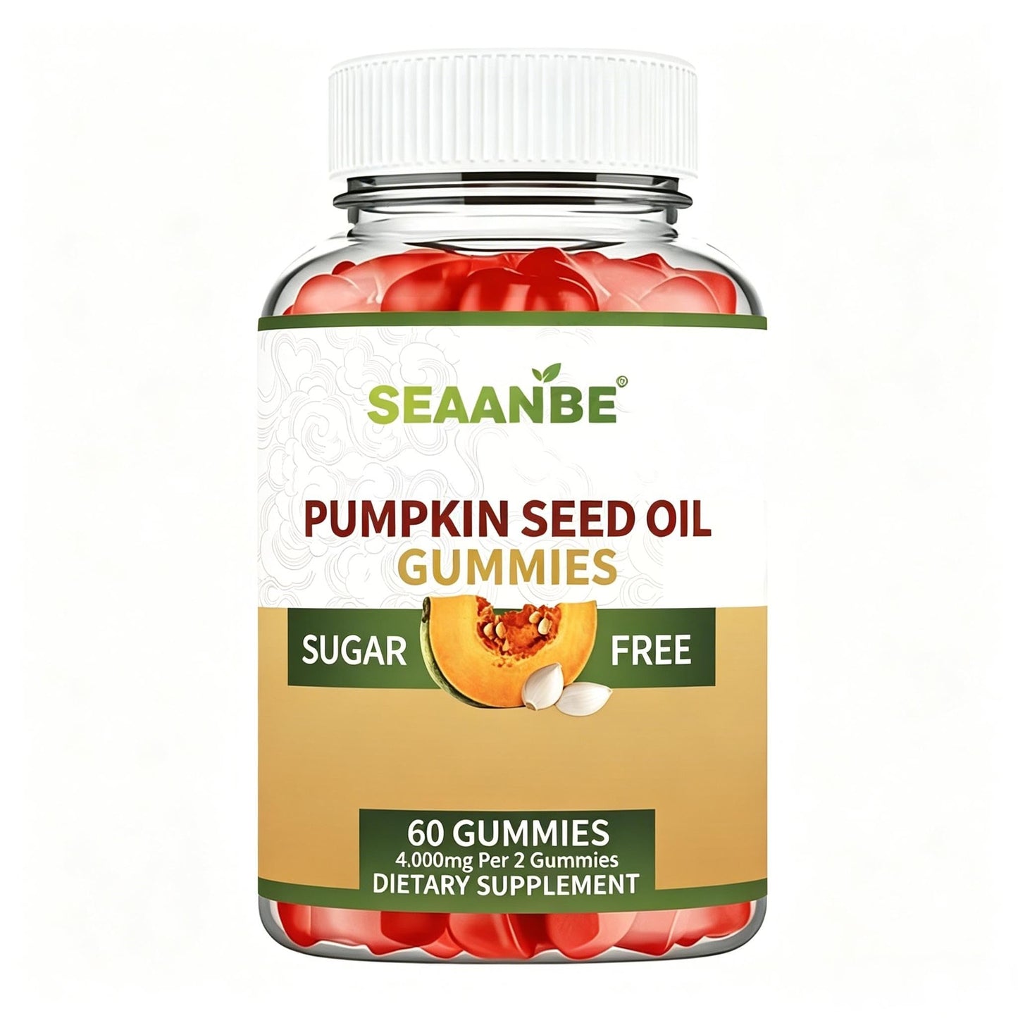 SEAANBE Sugar-Free Pumpkin Seed Oil Capsules 120 Count