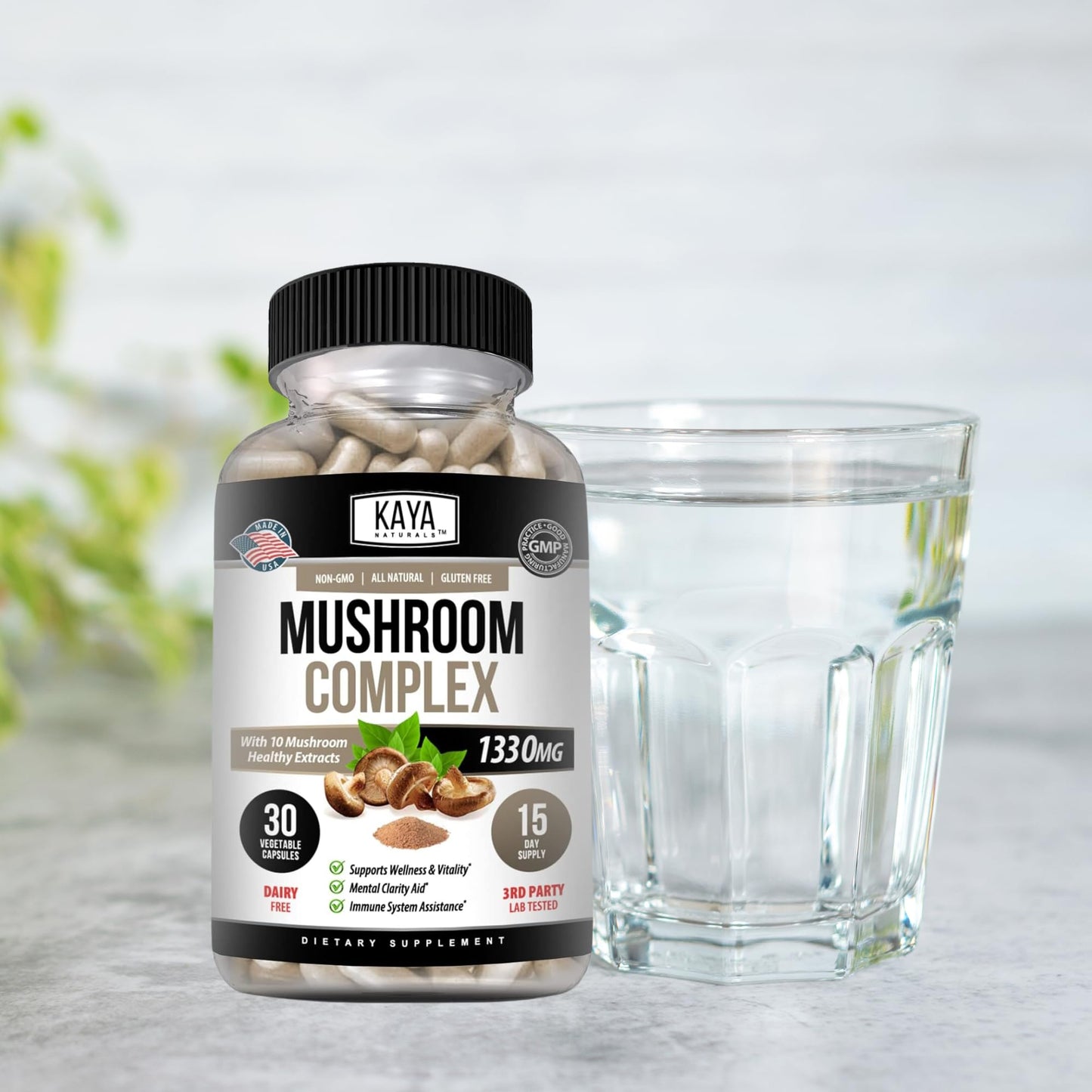 Kaya Naturals Premium Mushroom Complex Capsules 30 Count