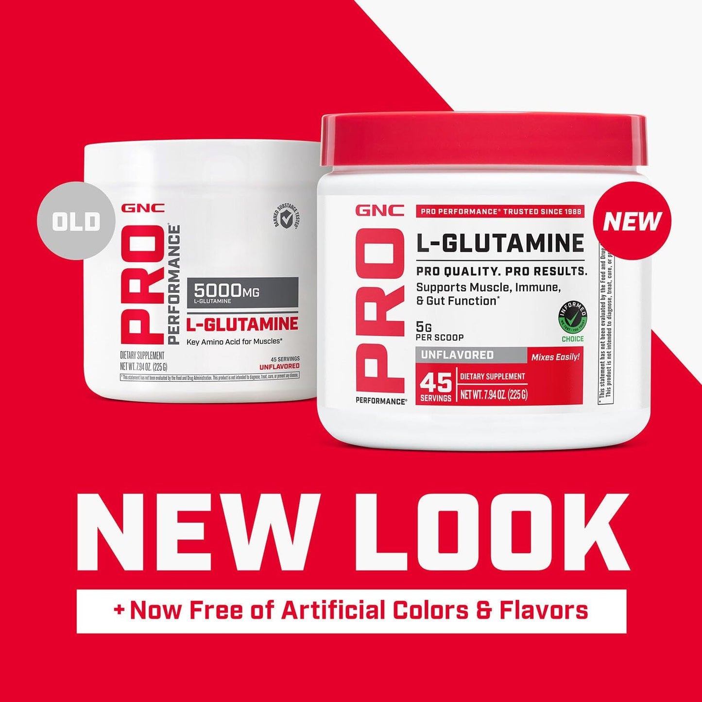 GNC Pro Performance L-Glutamine 5000mg Powder, 7.94 Ounce