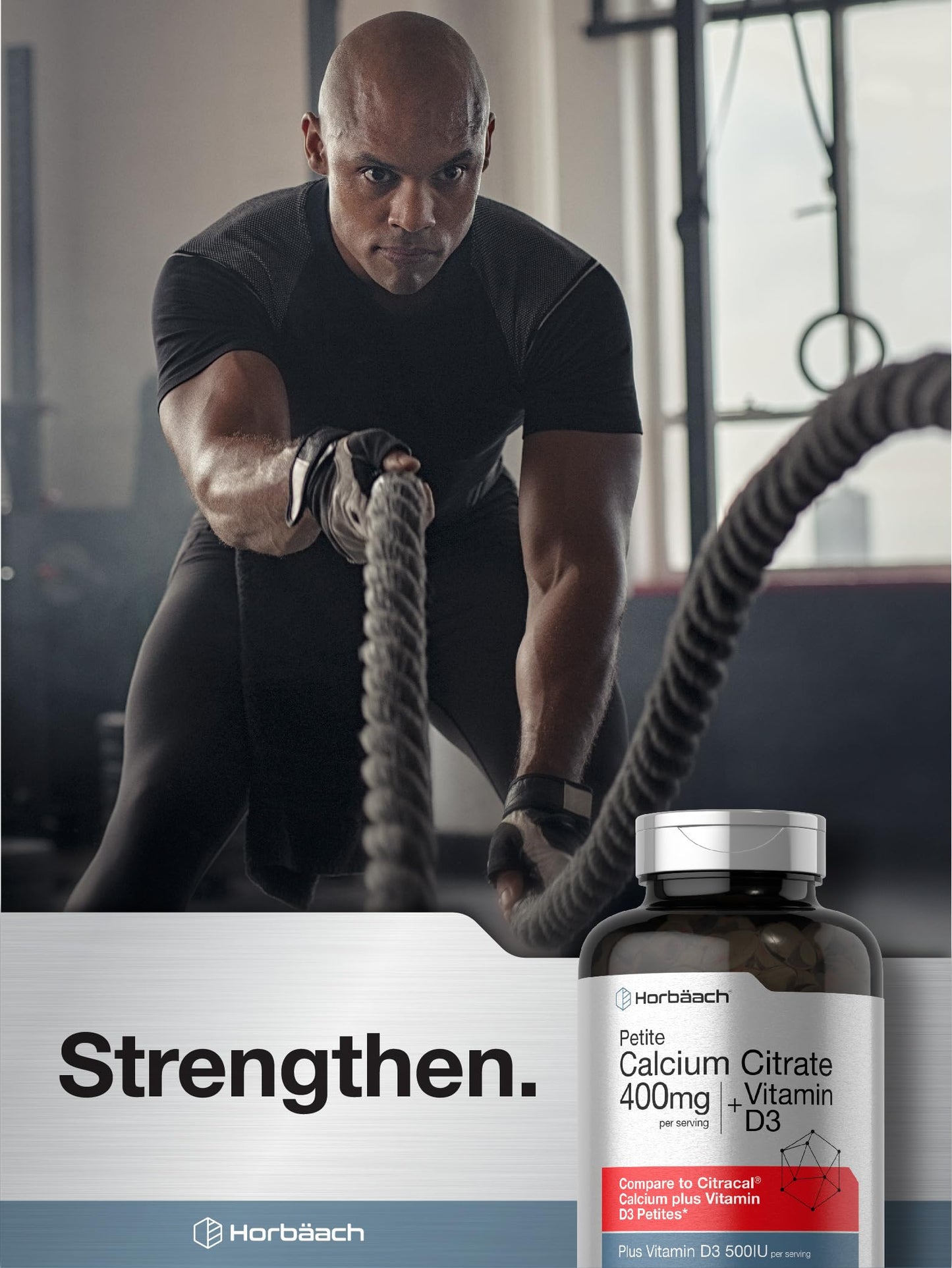 Horbäach Calcium Citrate 400mg with Vitamin D3 Caplets 150