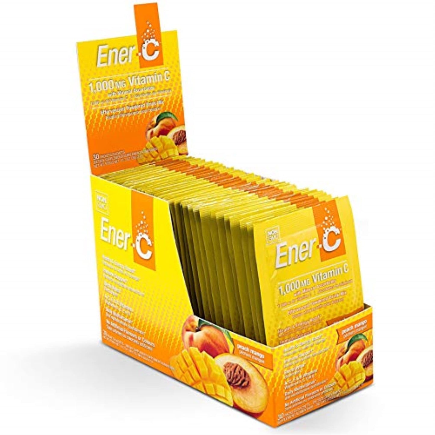 Ener-C Vitamin C Powder Peach Mango, 1000 mg, 30 Packets