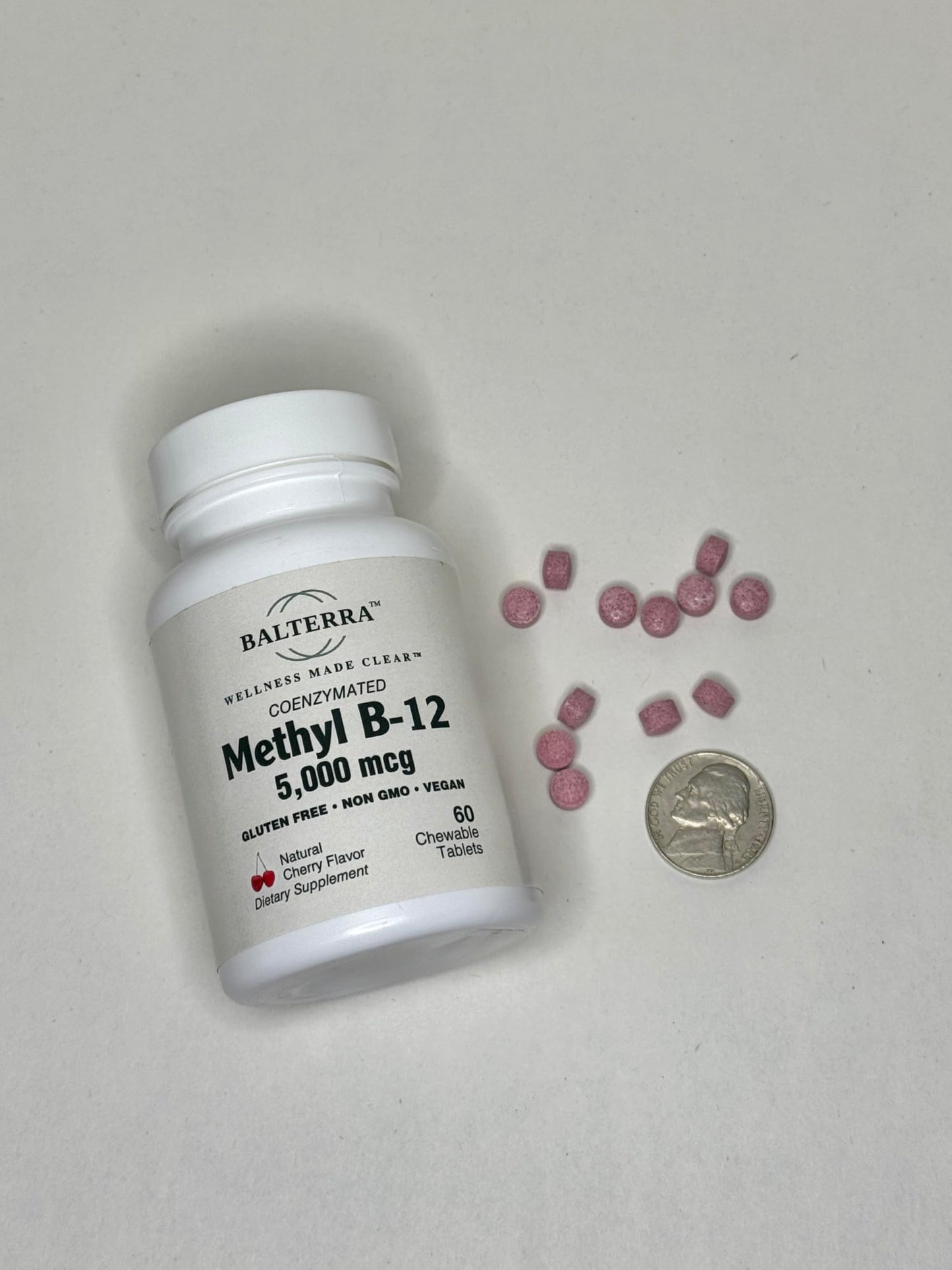 Wellness Made Clear Methyl B-12 by Balterra Chewable, 5,000 mcg, 60 Count