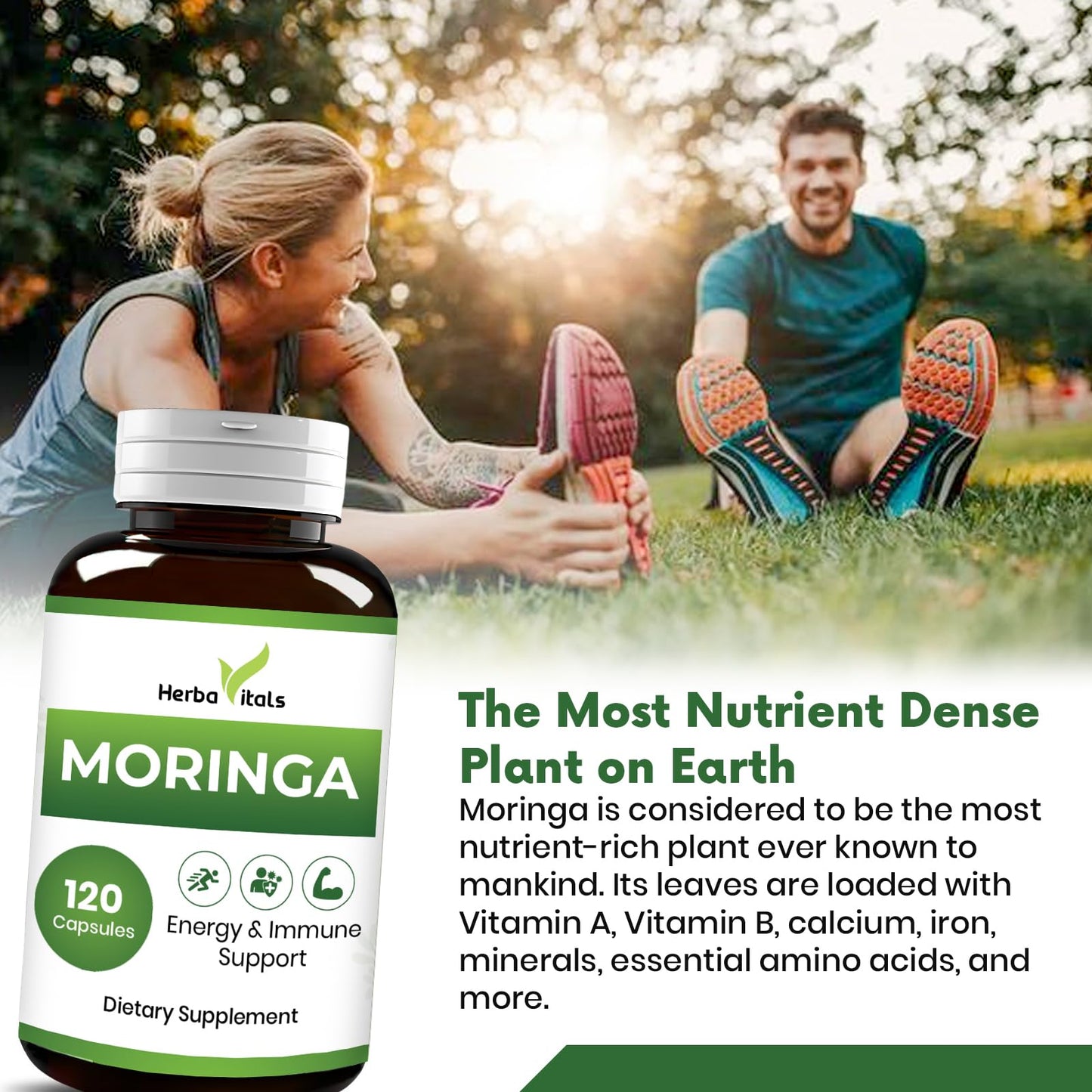HerbaVitals Moringa Pure Capsule 120 Count