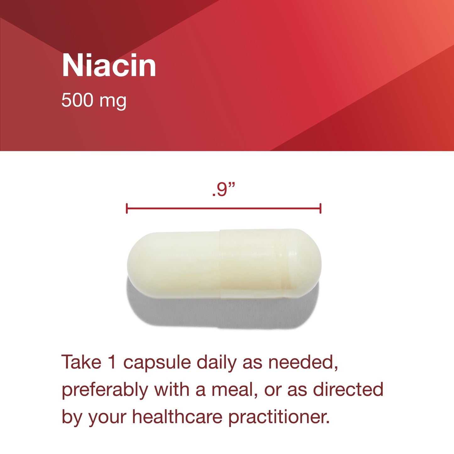 Protocol for Life Balance Niacin 500mg No-Flush Vitamin B3 Capsule 90