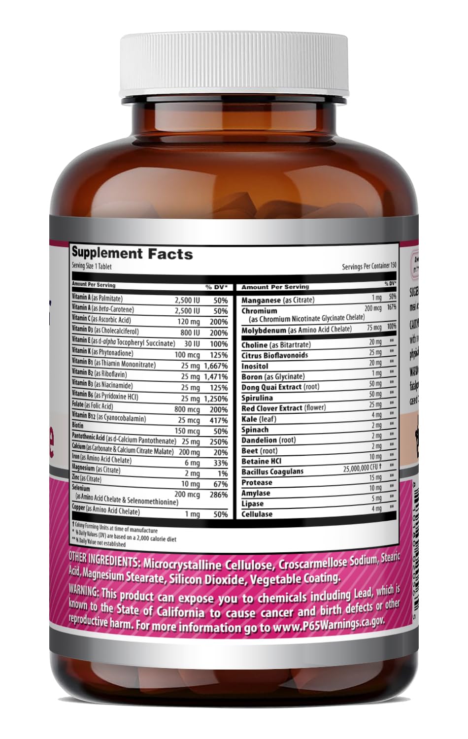 Amazing Nutrition Women's One Multivitamin Tablet, 150 Count