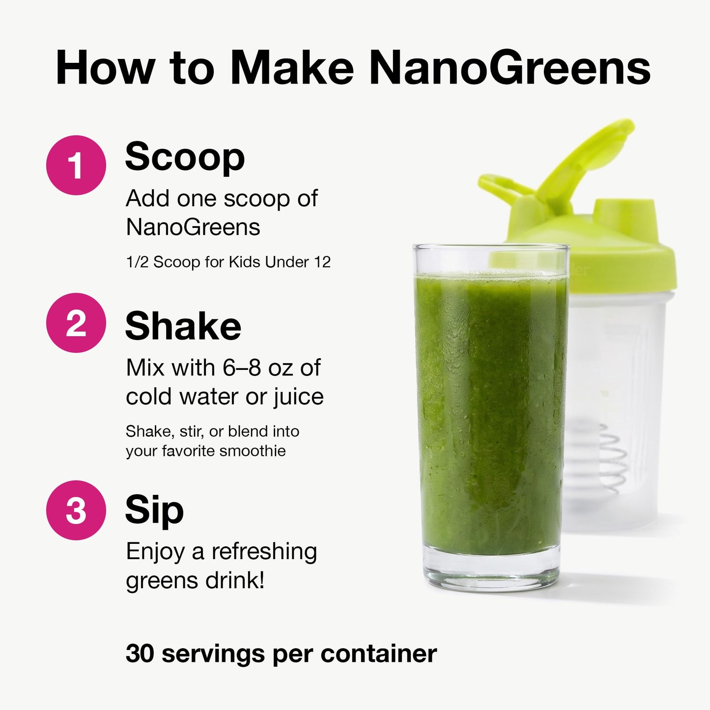 Biopharma Scientific NanoGreens Superfood Greens Powder, 12.7 Ounce