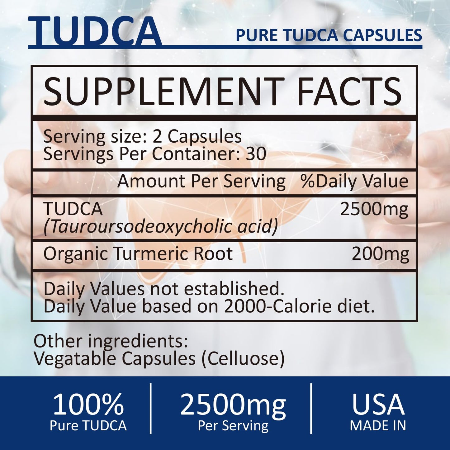 RimTuku 2500MG TUDCA Supplement 240 Capsules