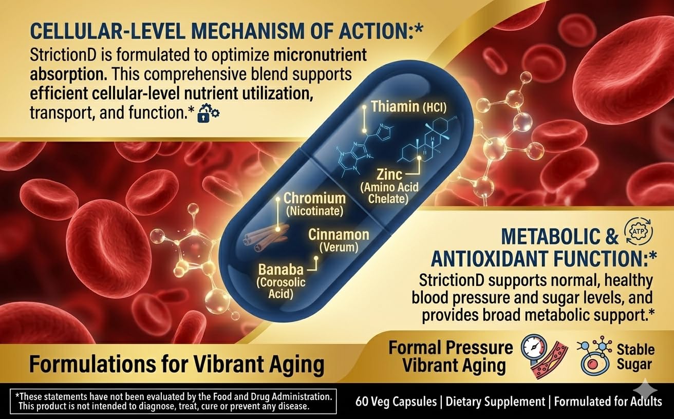 Healthy Habits StrictionD with Ceylon Cinnamon & Chromium 60 Capsules