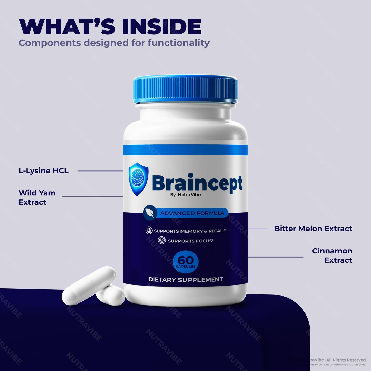 NutraVibe Braincept 120 Capsules