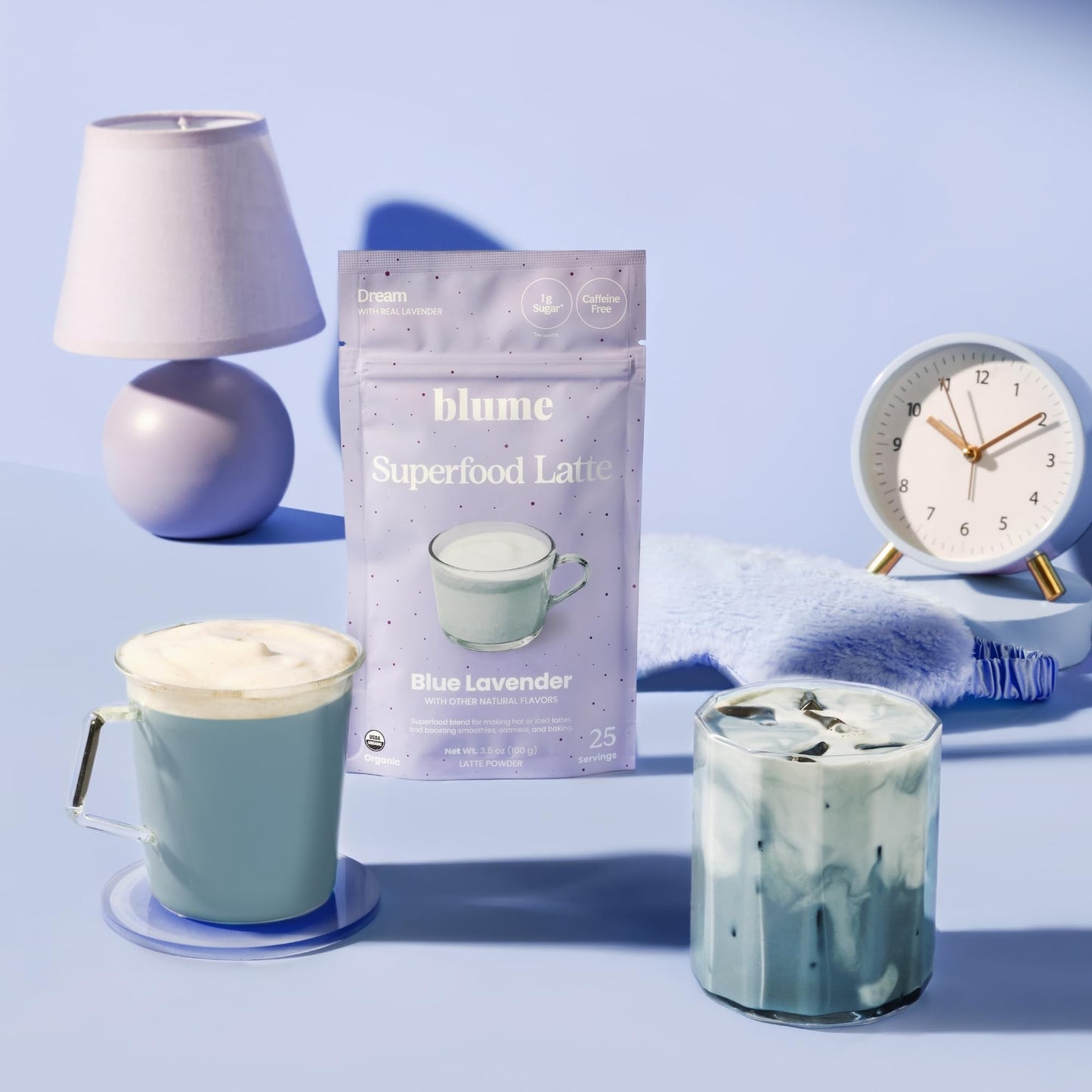 Blume Blue Lavender Superfood Latte Powder, 3.5 oz