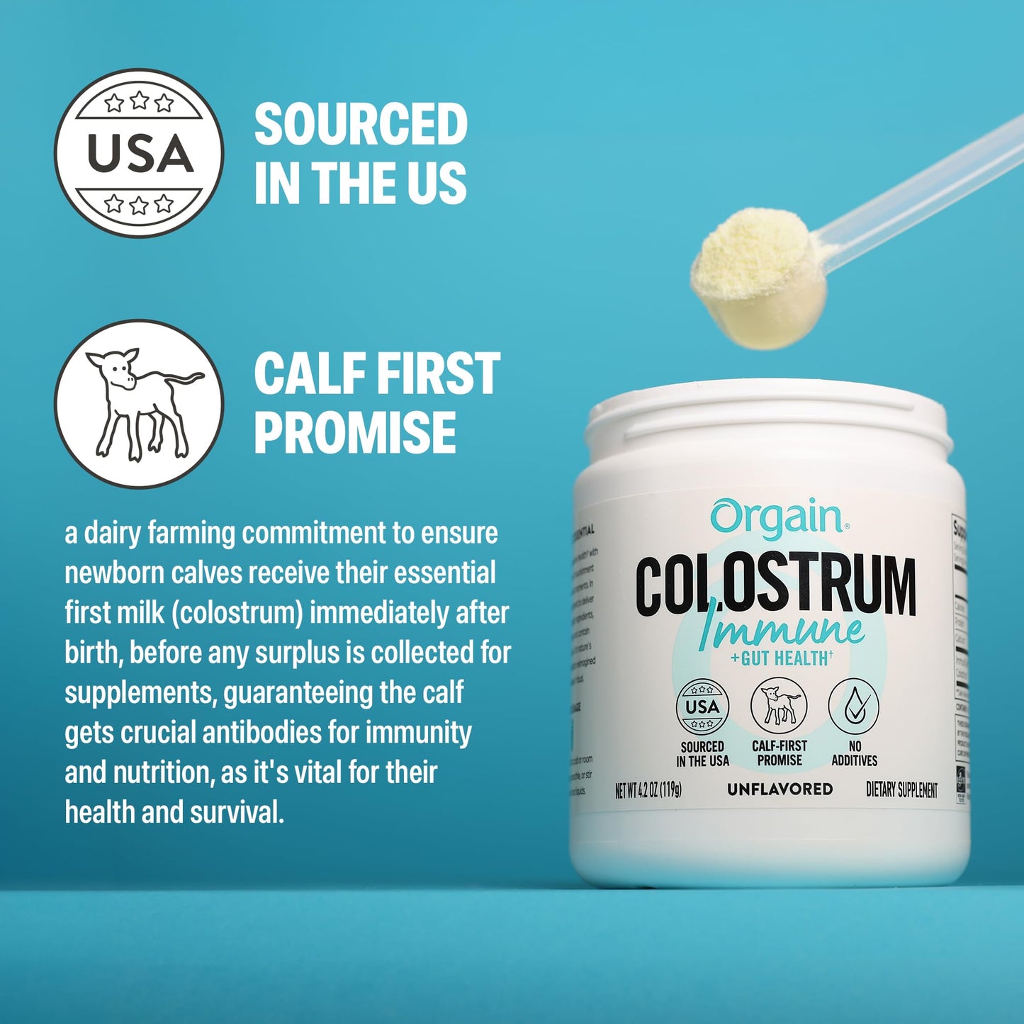 Orgain Bovine Colostrum Powder 60 Servings