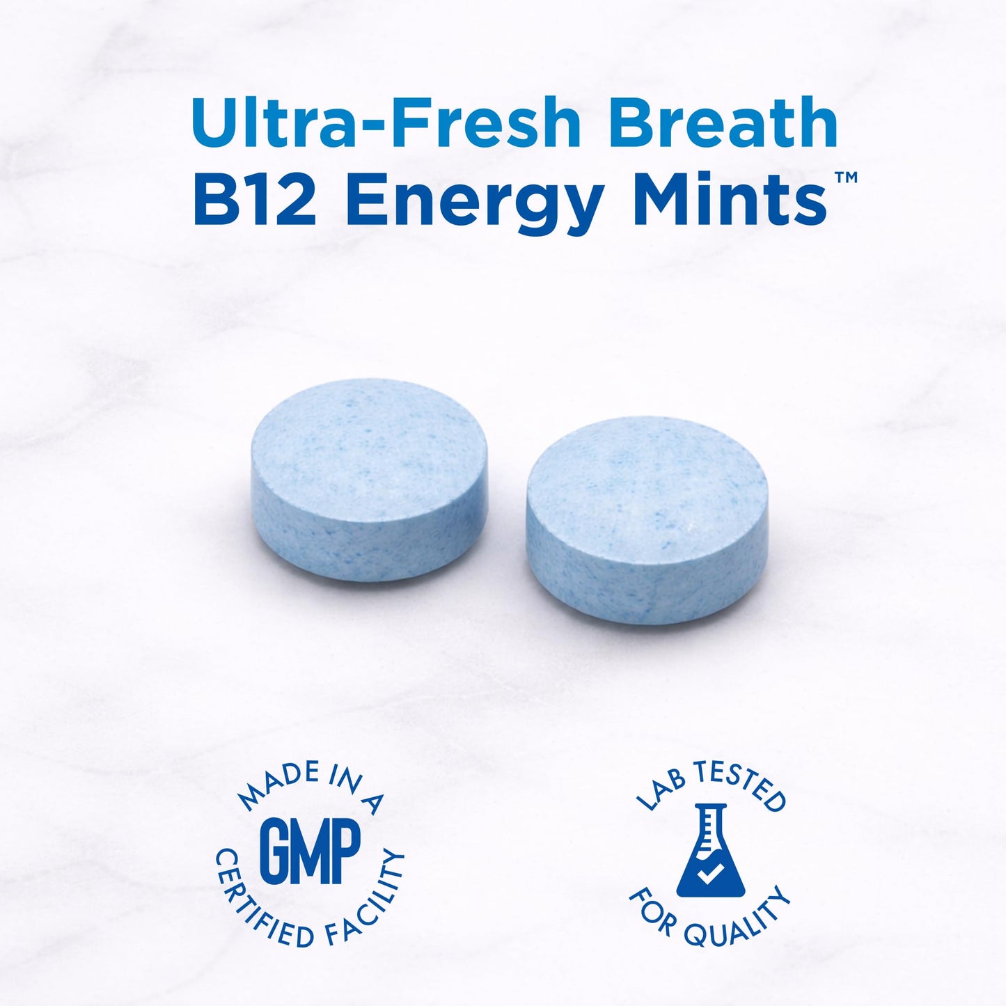 Purity Products Ultra Fresh Breath B12 Energy Melts – 1000 mcg Methylcobalamin + Probiotics Fast-Acting Chewable Tablet 60 Tablets