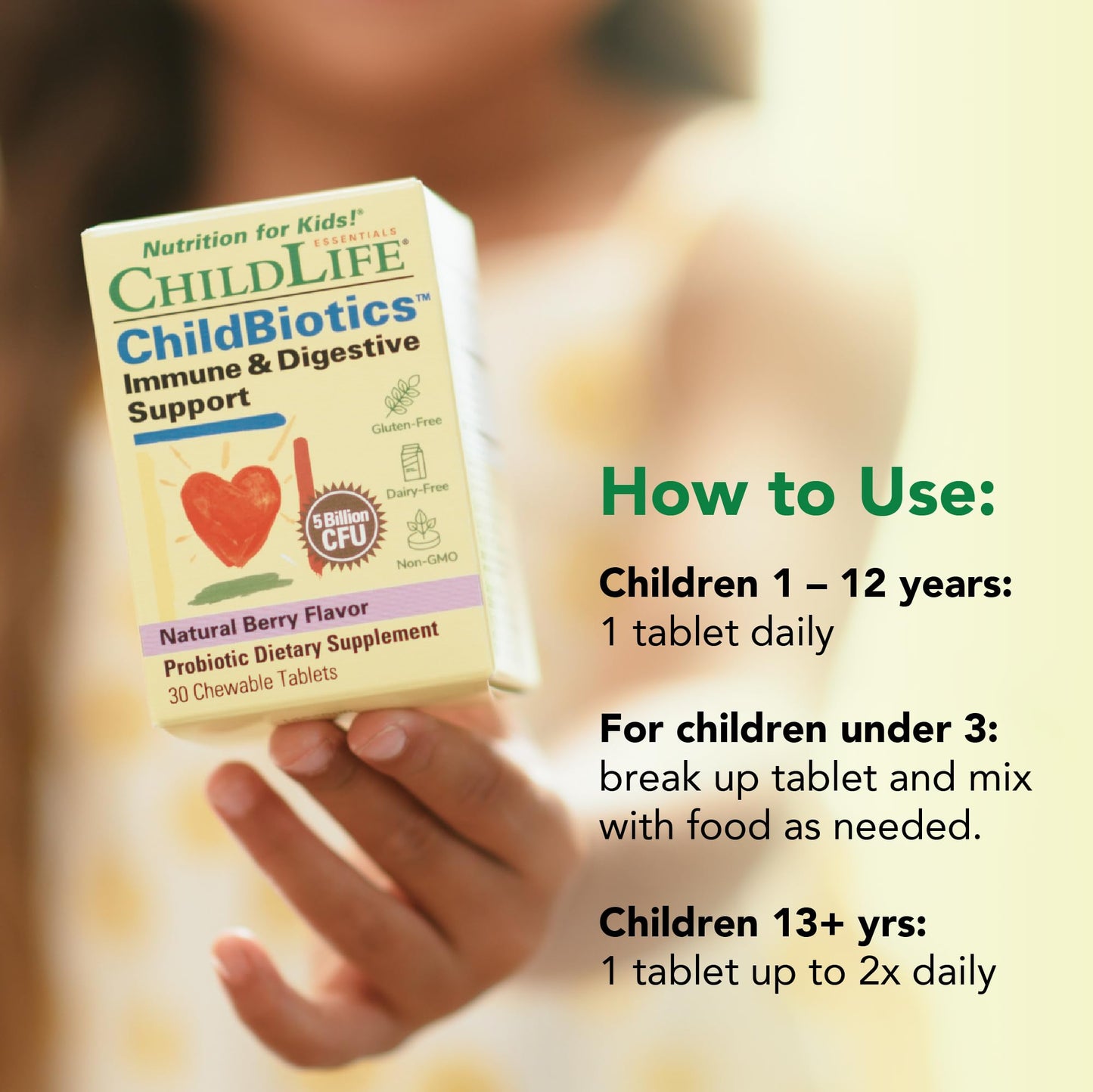 CHILDLIFE ESSENTIALS ChildLife Essential Childbiotics Immune & Digestive Support Chewable 30 Tablets