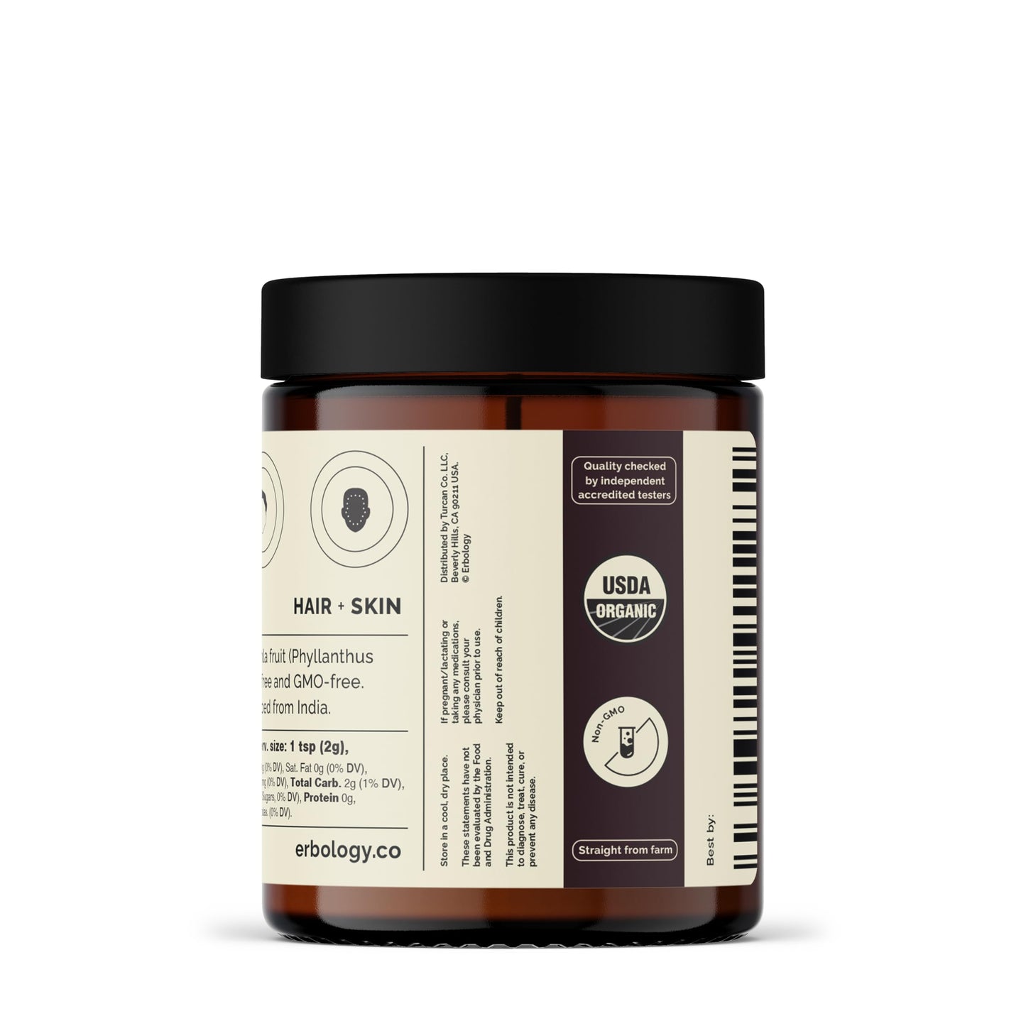 Erbology Organic Amla Powder 3.2 oz