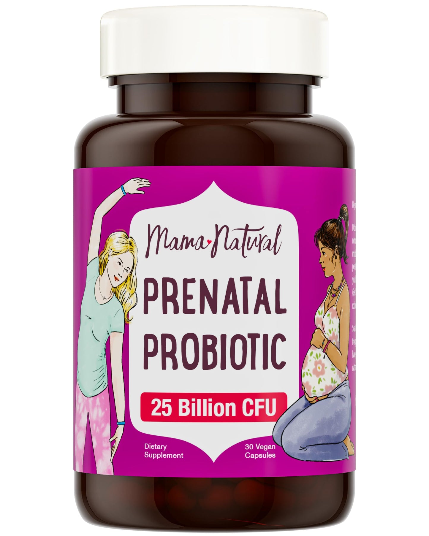 Mama Natural Prenatal Probiotics for Women – Gut & Immune Support for Pregnancy, Breastfeeding & Postpartum Capsule, 1 Count
