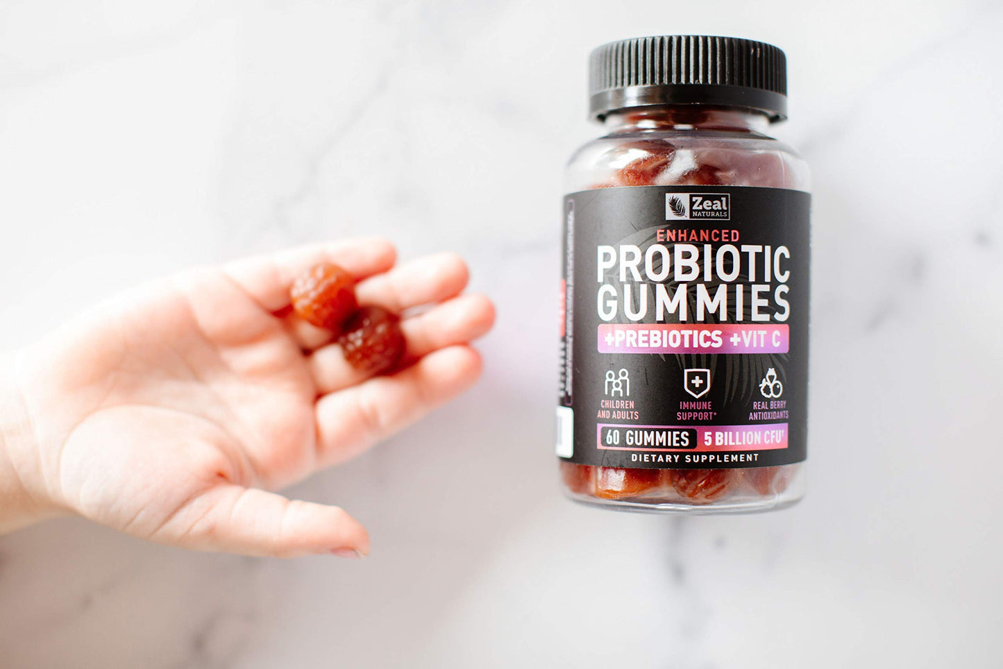 Zeal Naturals Probiotic Gummies for Adults and Kids Gummy 60 Count