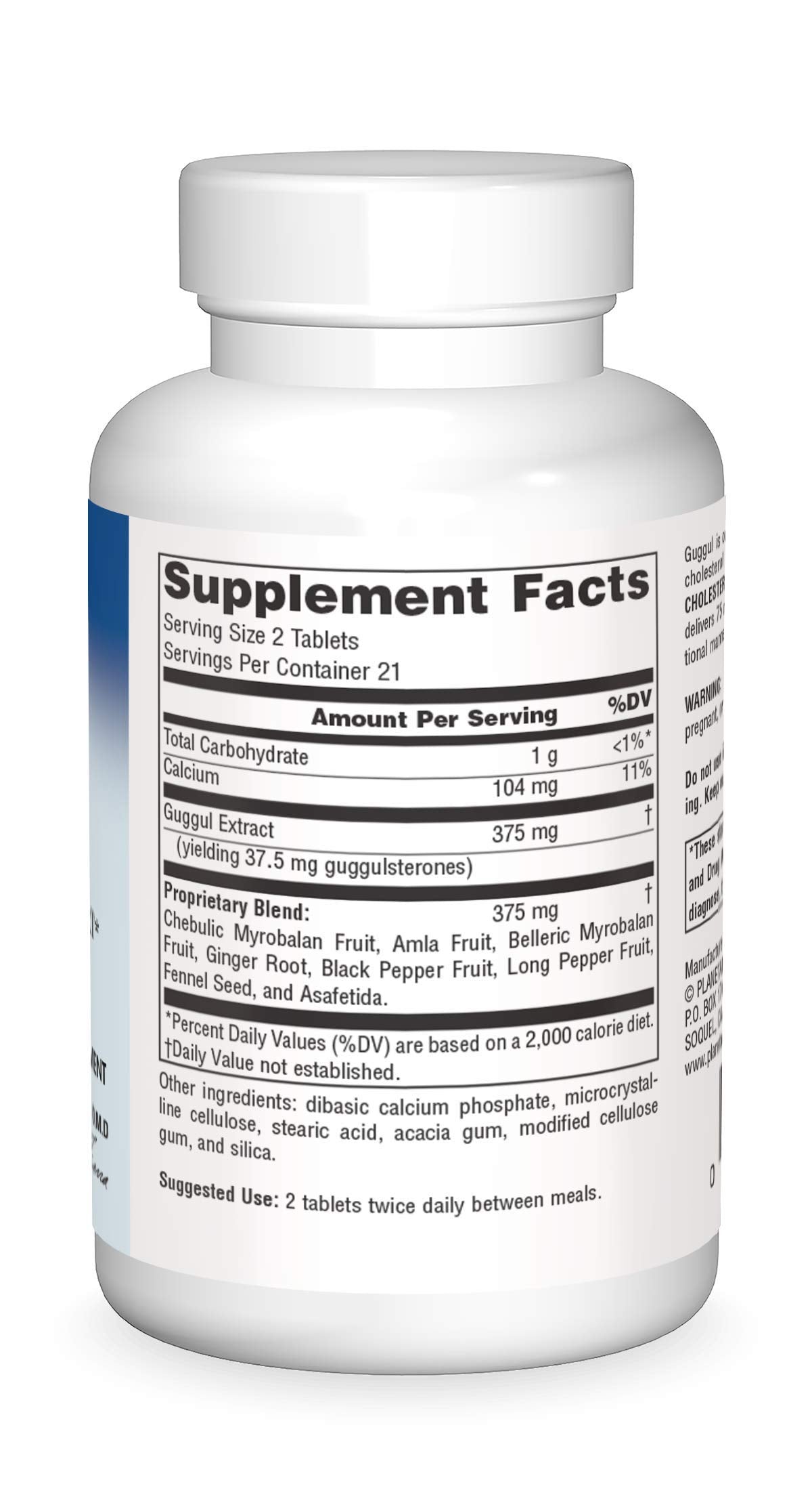 Planetary Herbals Guggul Cholesterol Compound Tablets, 42 Count