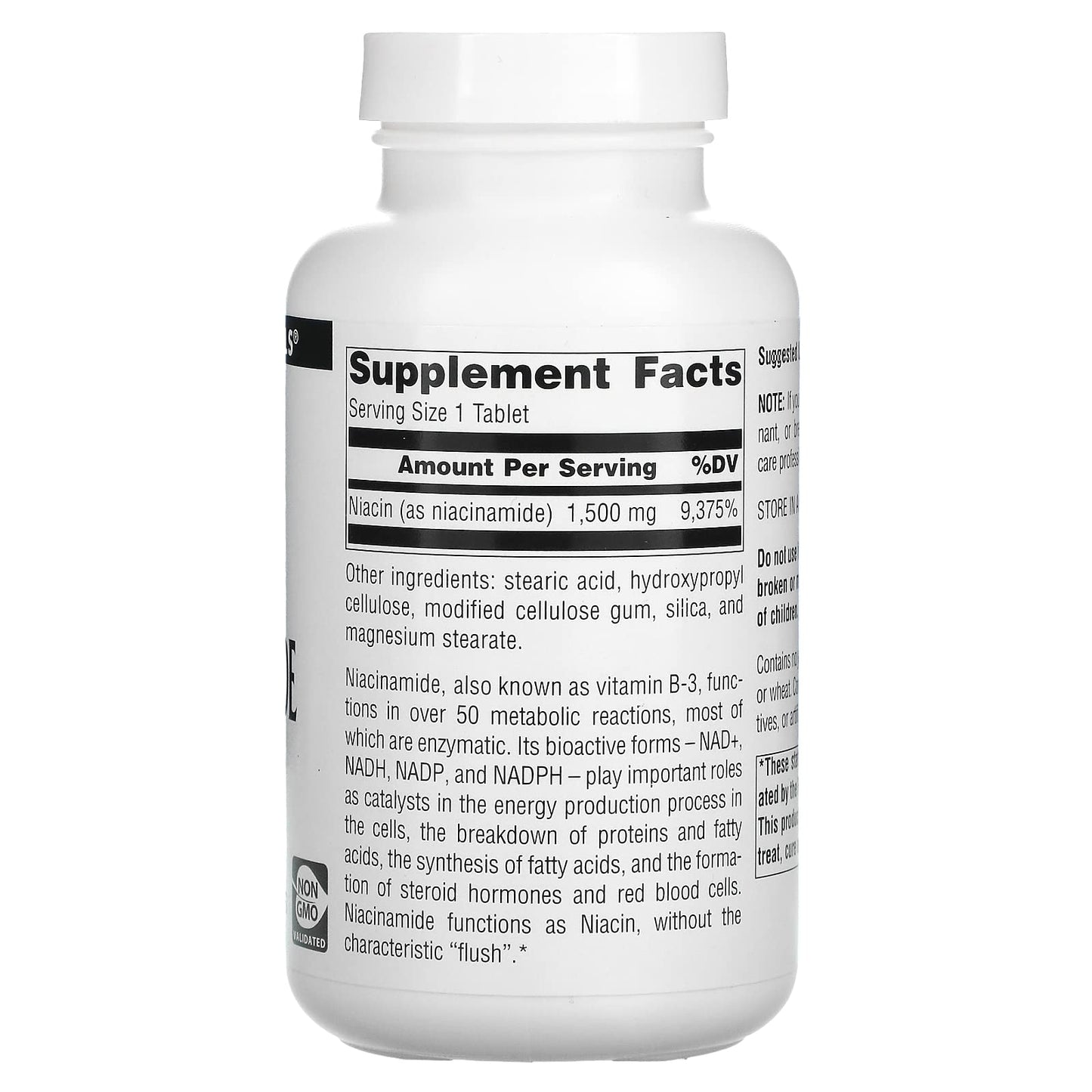 Source Naturals Niacinamide 1500mg Vitamin B-3 Timed Release Energy Support, 100 Tablets