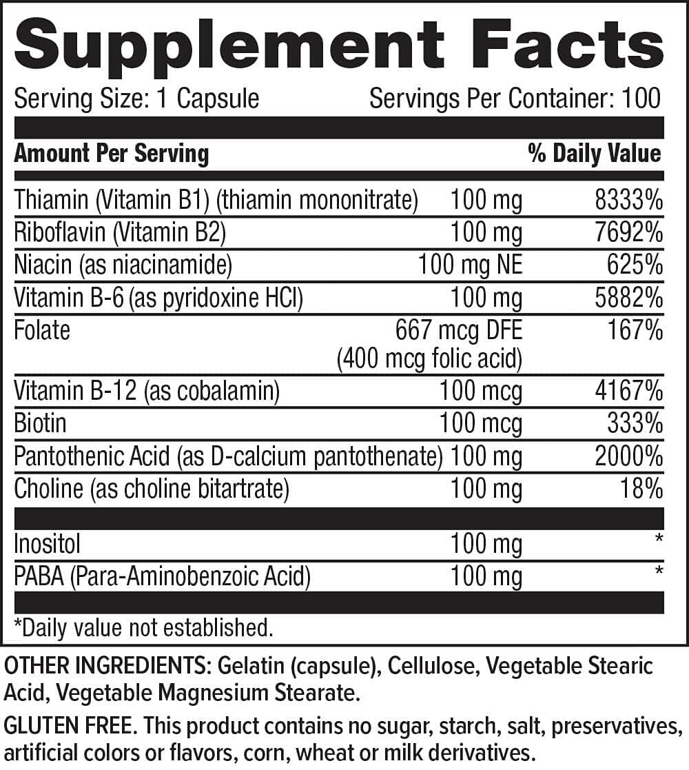 Ultra Plan Hi-Health Mega B-100 Capsules, 100 Count