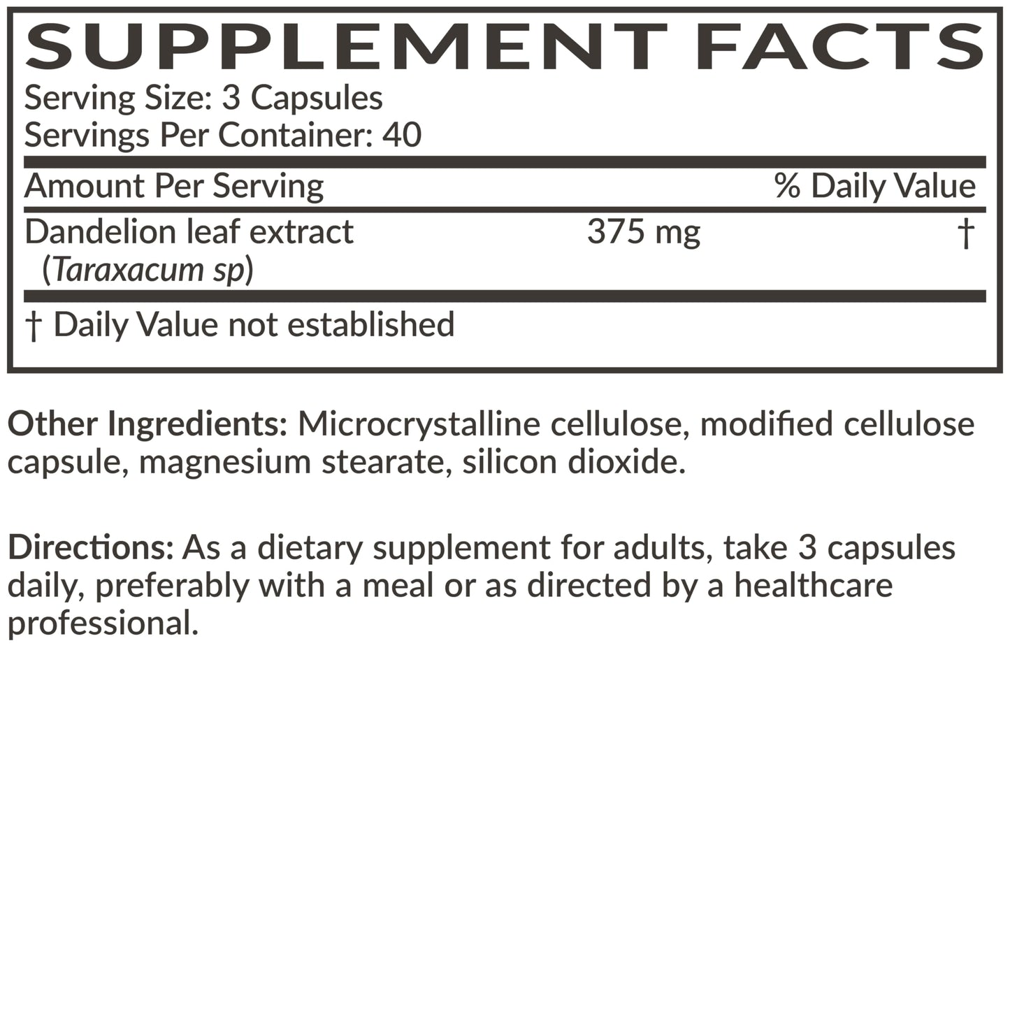 Futurebiotics Dandelion Extract 120 Capsules