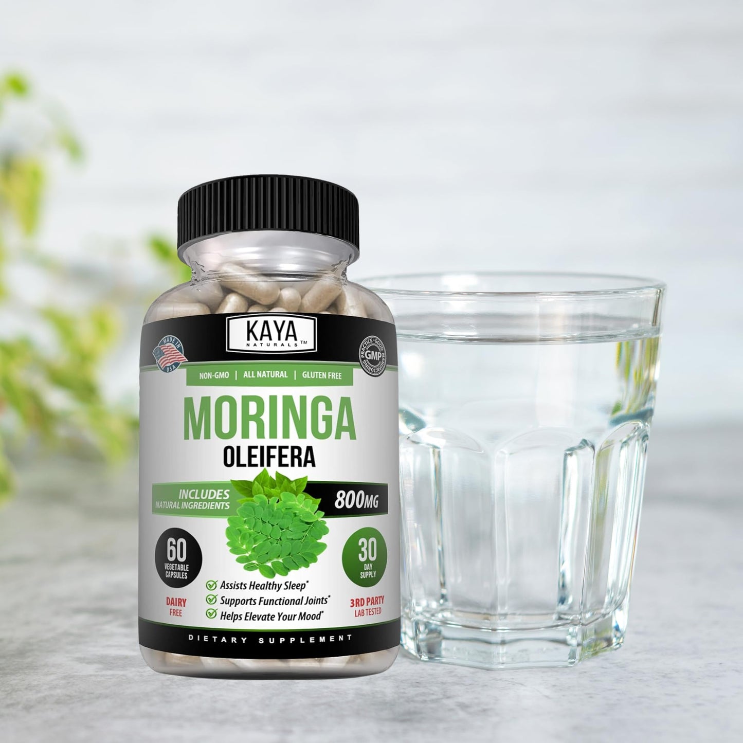 Kaya Naturals Moringa Leaf Extract Capsule 60 Count