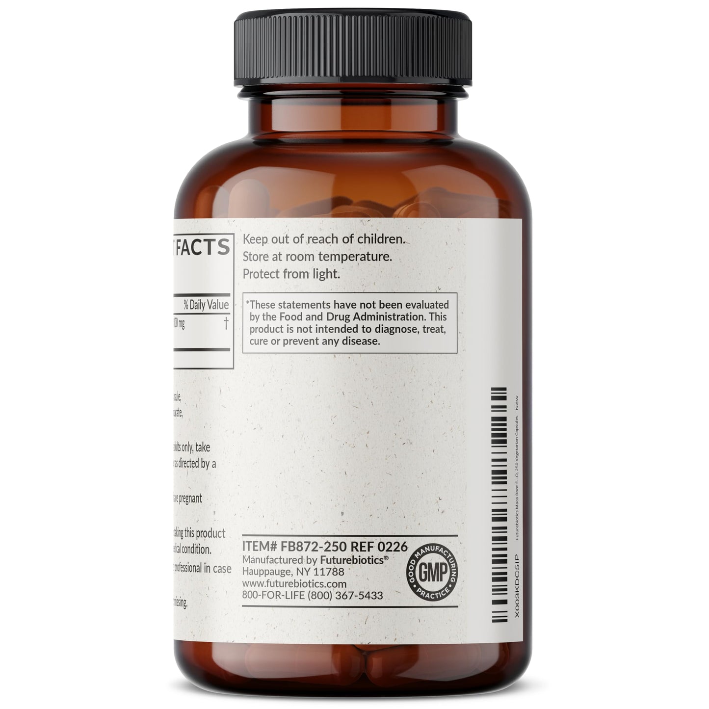 Futurebiotics Maca Root Extra Strength Vegetarian Capsules, 250 Count
