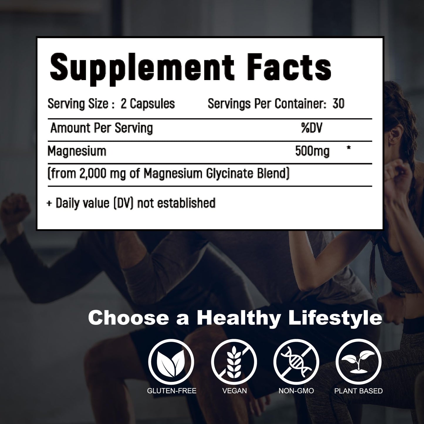 Laicuherb Magnesium Capsules 60 Count