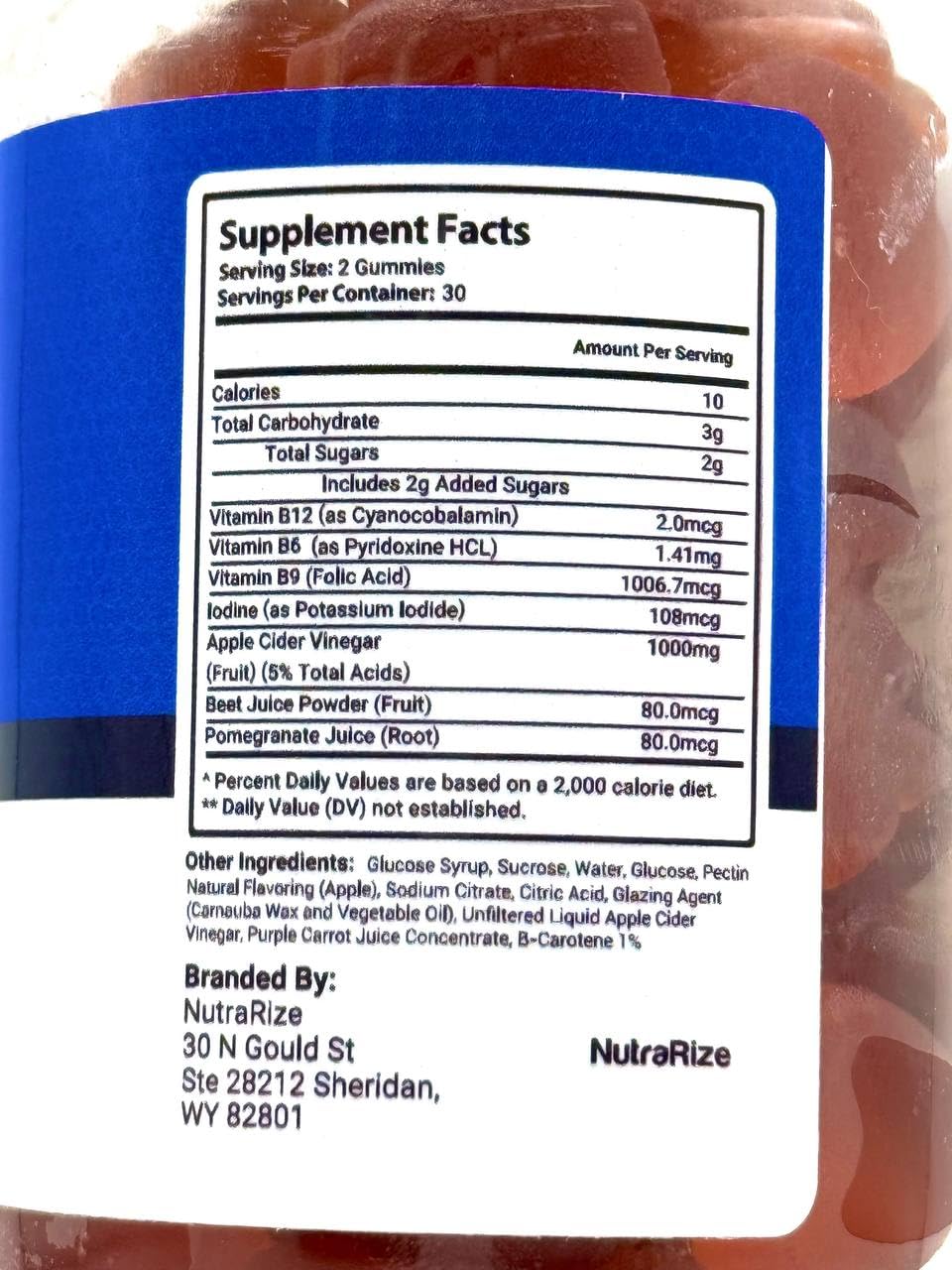 NutraRize Keto Accal ACV Gummies for Weight Loss, 180 Gummies