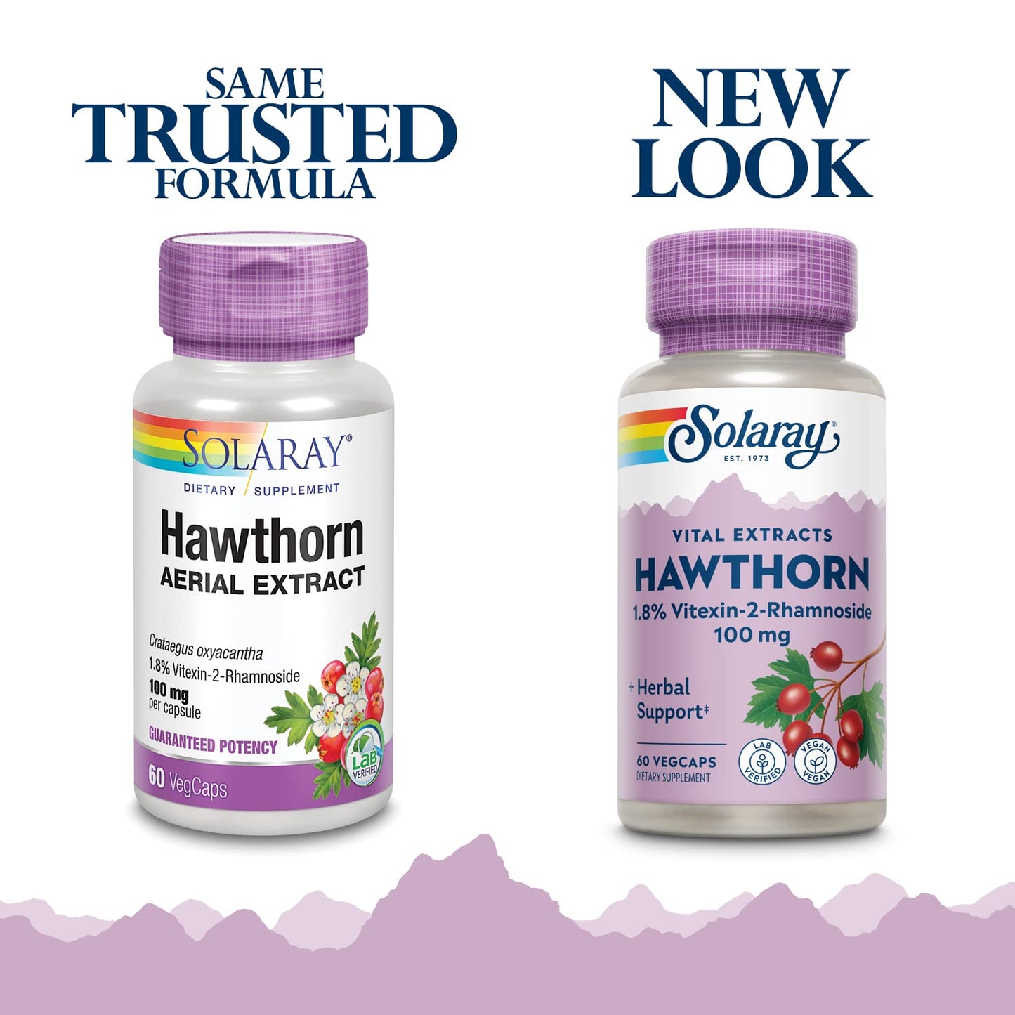 SOLARAY Hawthorn Extract 100mg Capsule, 60 Count