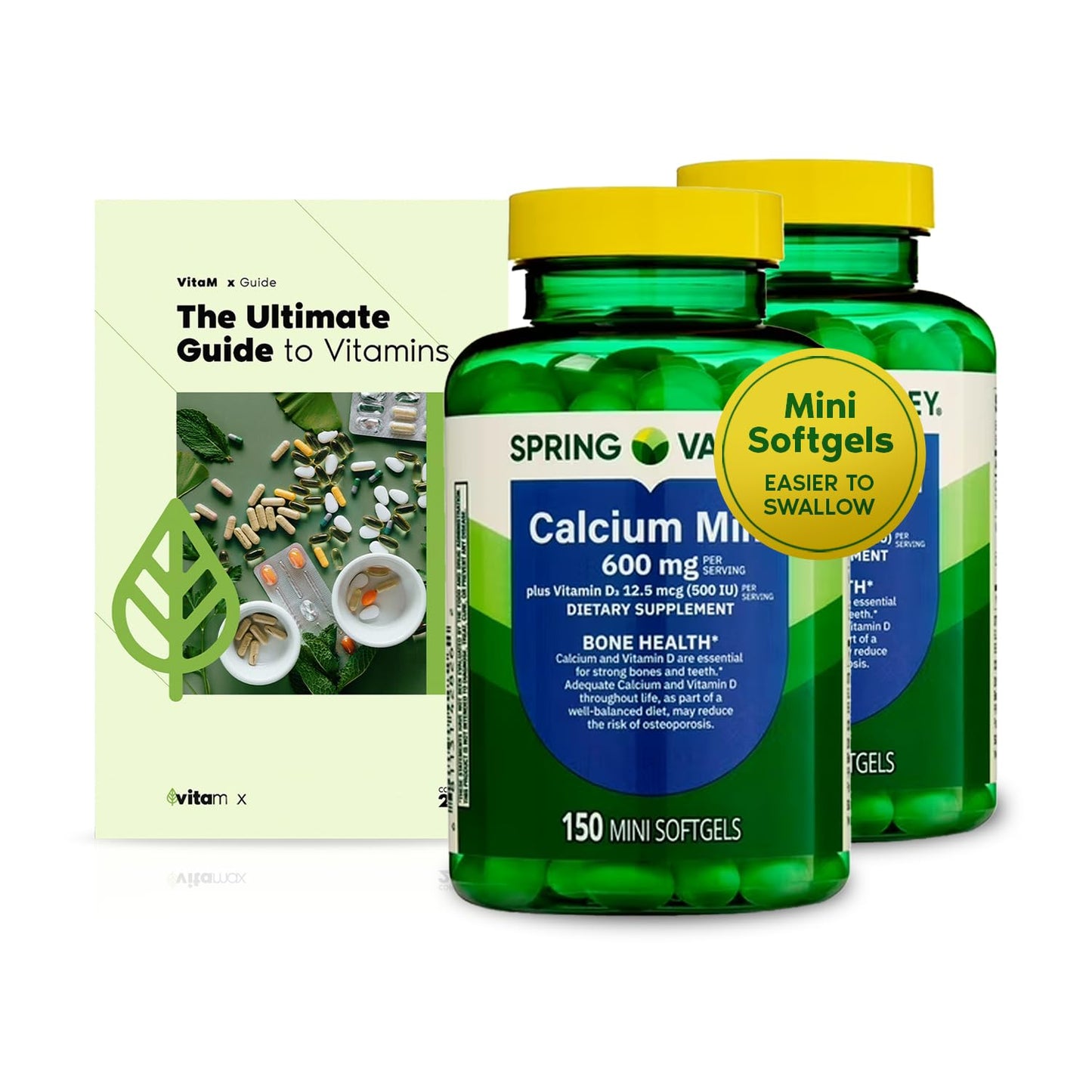 Generic SV Calcium Plus Vitamin D3 Mini Softgels, 150 Count