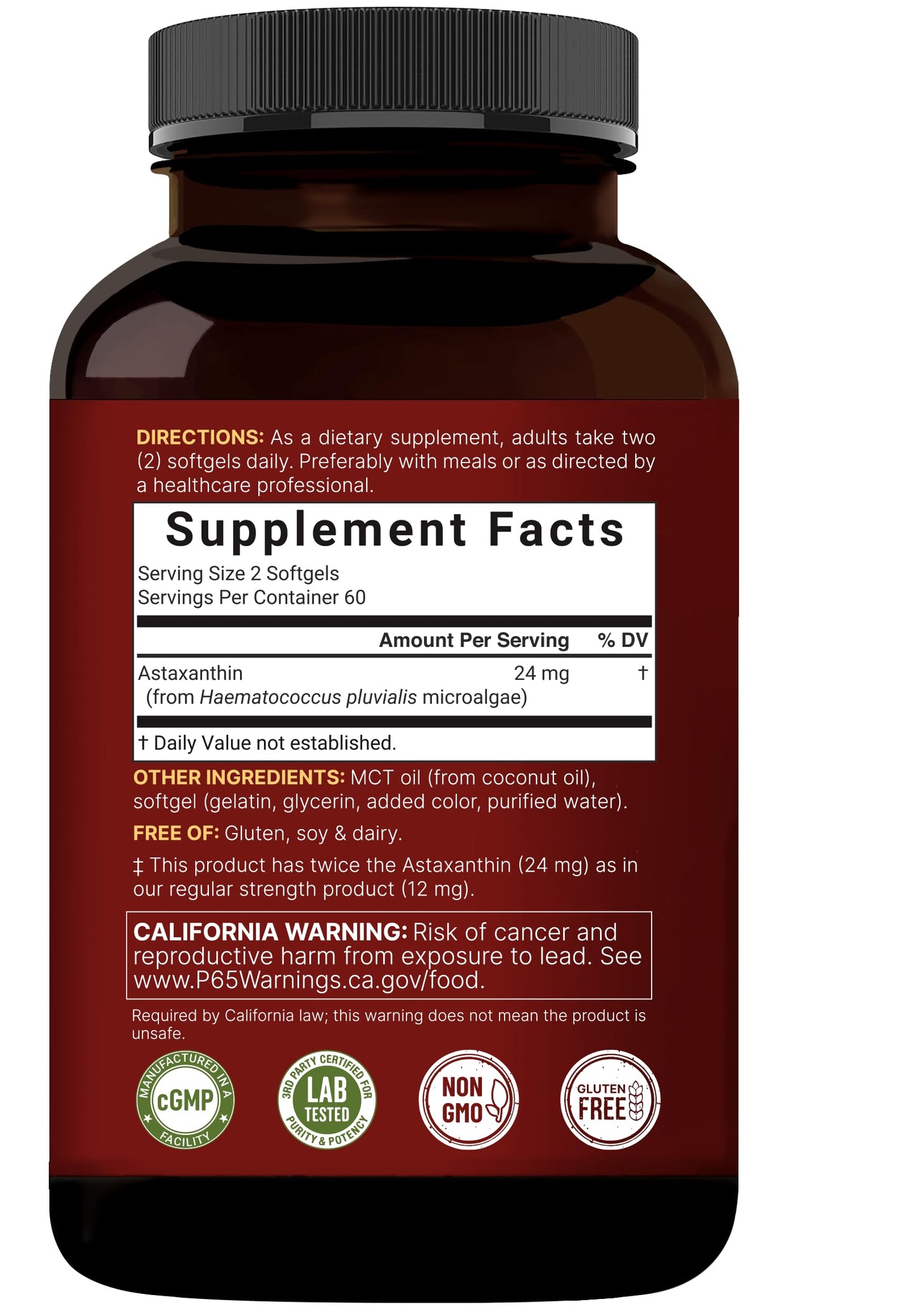 NatureBell Astaxanthin 24 mg Softgels 120