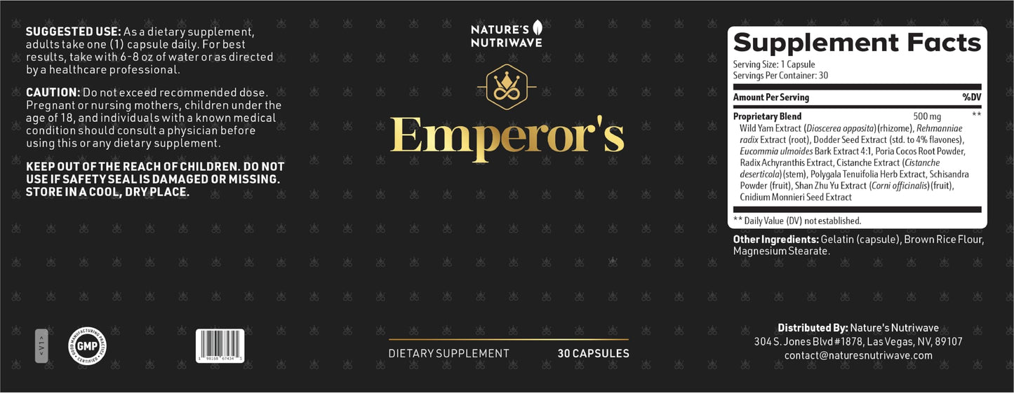 Nature’s NutriWave Emperor’s Vigor Tonic Capsules, 180 Count