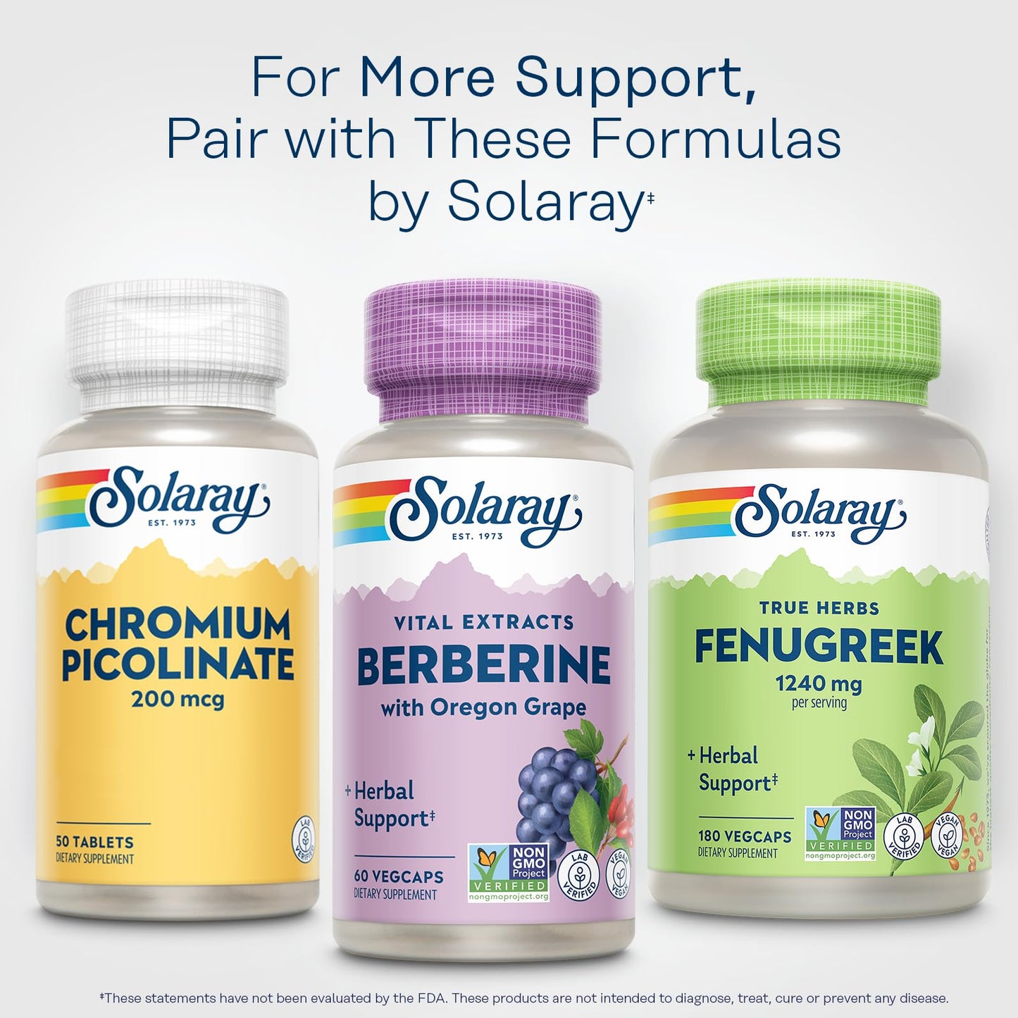 SOLARAY Berberine Supplement 250 mg, 60 Capsules