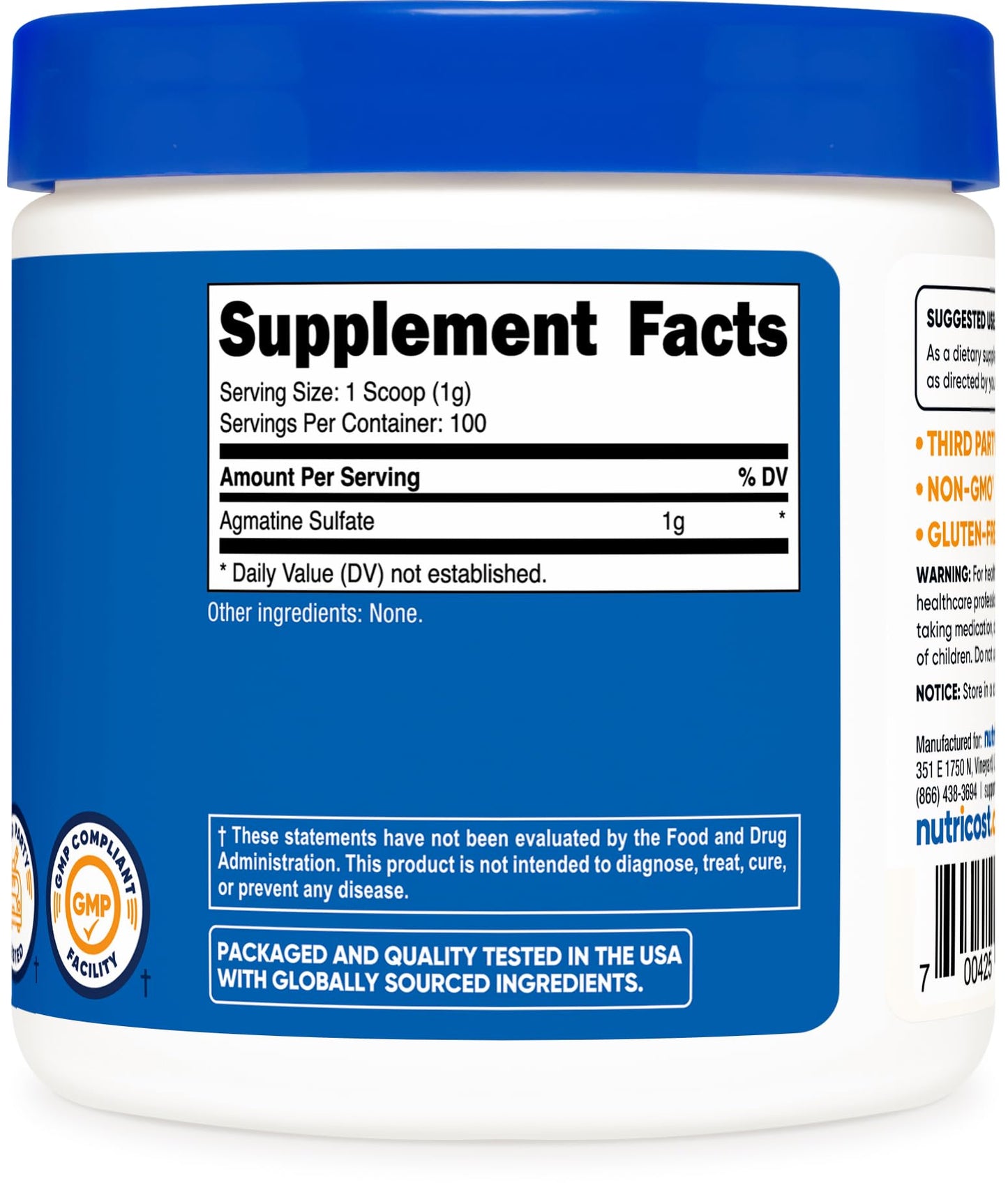 Nutricost Agmatine Powder 3.6 Ounce