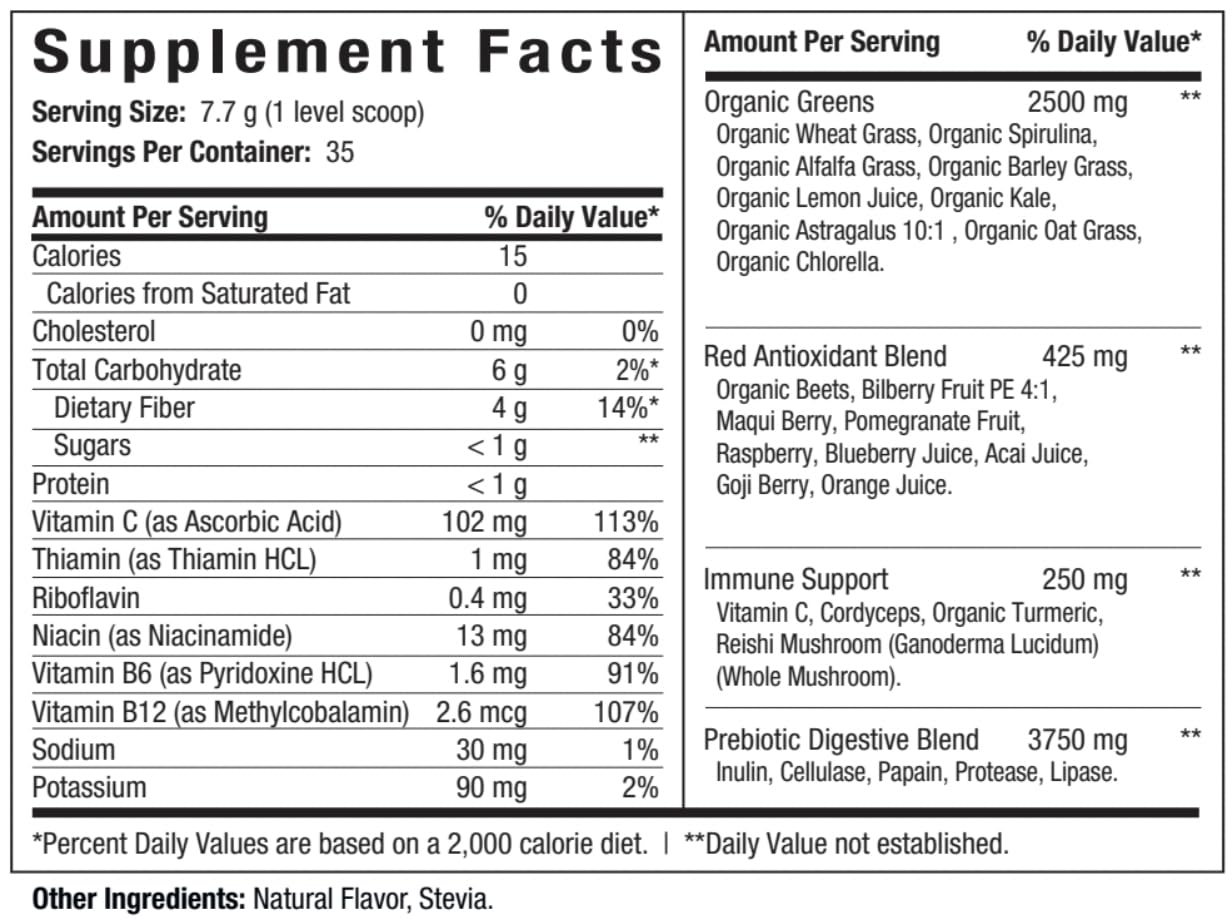 ES FIT Super Greens Powder - Smoothie & Juice Mix Powder 8.1 Ounce